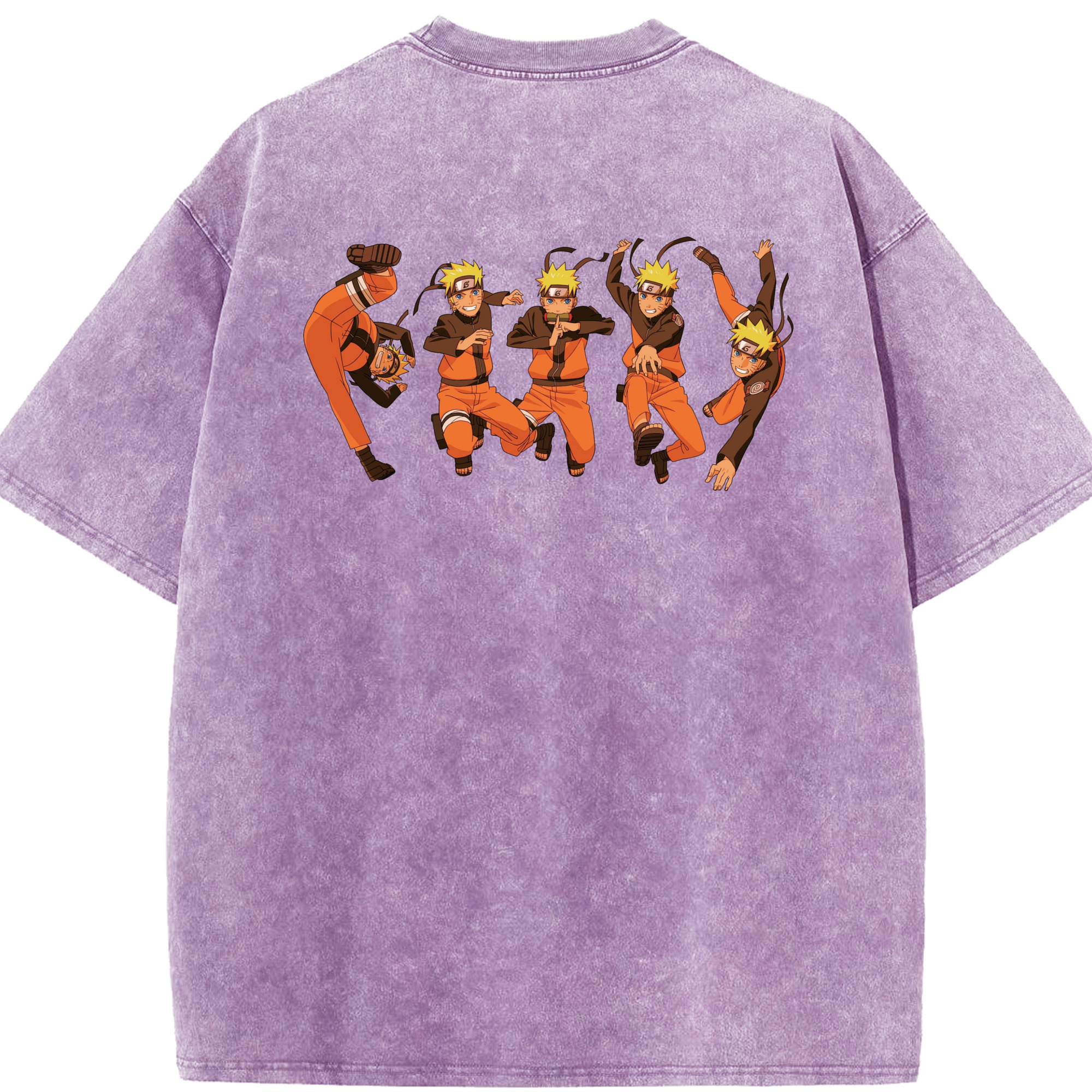 （画像用） NARUTO -ナルト- うずまき ナルト Uzumaki Naruto 綿100% ヴィンテージ風 半袖Tシャツ（背面プリント）