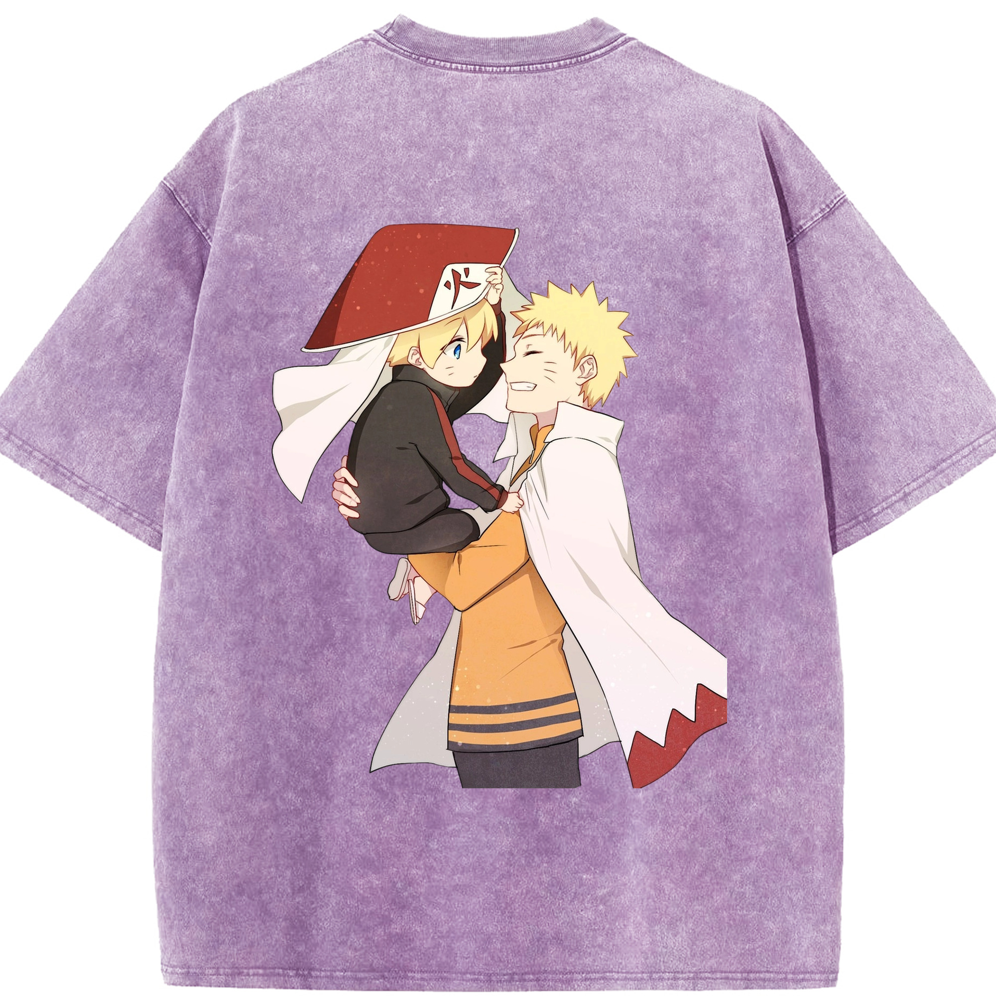 （画像用） NARUTO -ナルト- うずまき ナルト Uzumaki Naruto 綿100% ヴィンテージ風 半袖Tシャツ（背面プリント）