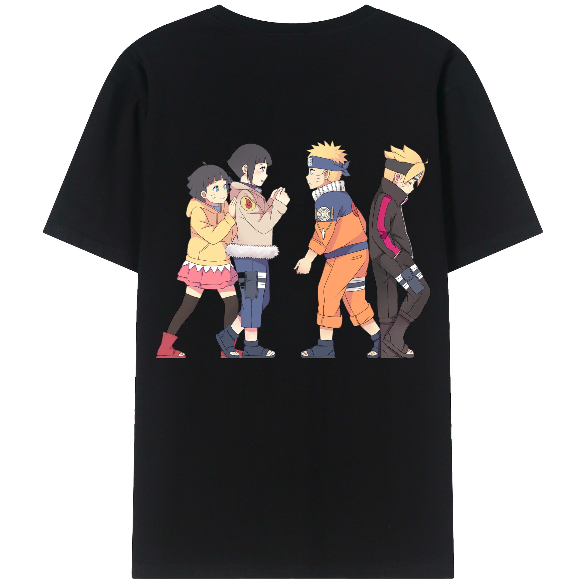 （画像用） NARUTO -ナルト- うずまき ナルト Uzumaki Naruto 綿100％ メンズ半袖Tシャツ（バックプリント） 通気性