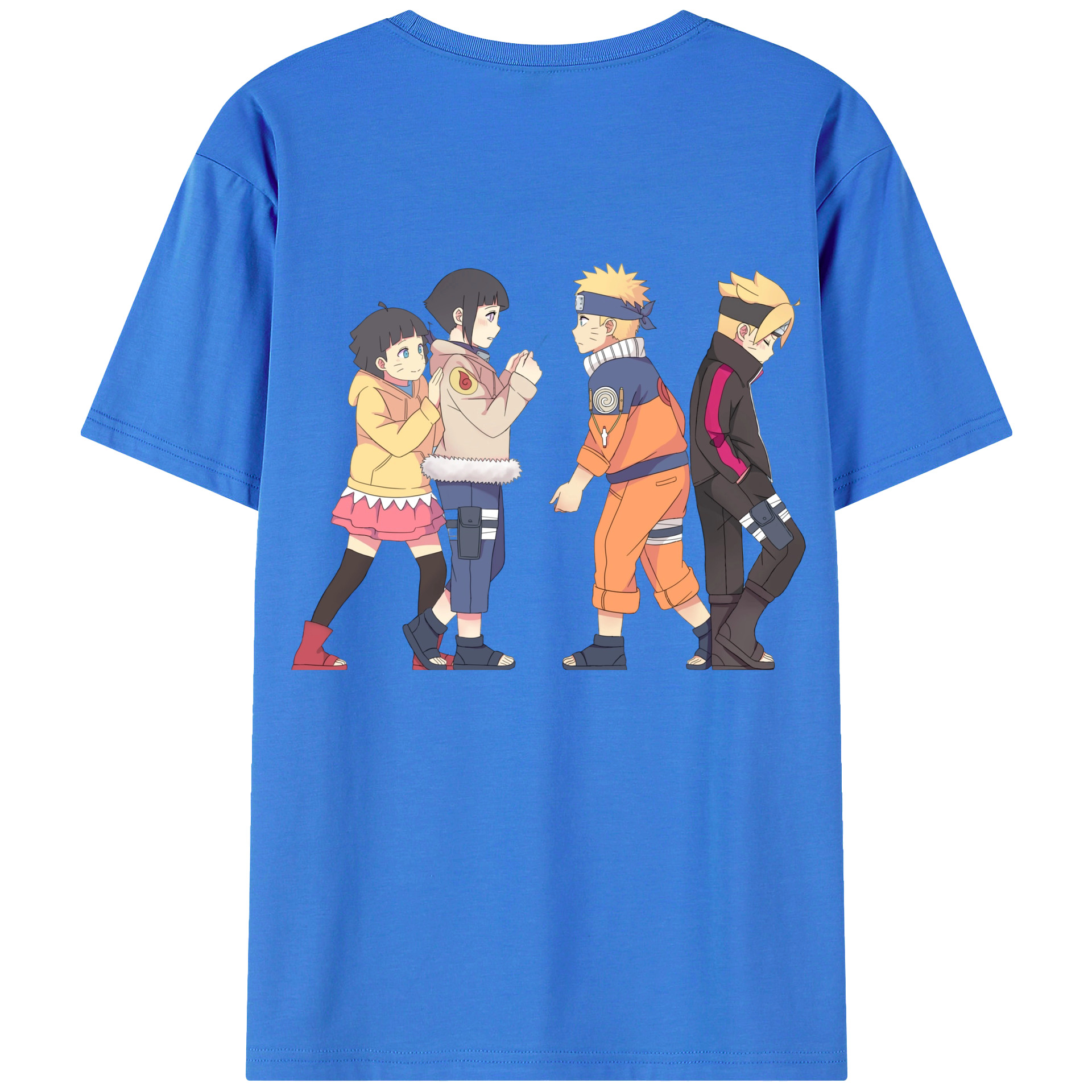 （画像用） NARUTO -ナルト- うずまき ナルト Uzumaki Naruto 綿100％ メンズ半袖Tシャツ（バックプリント） 通気性