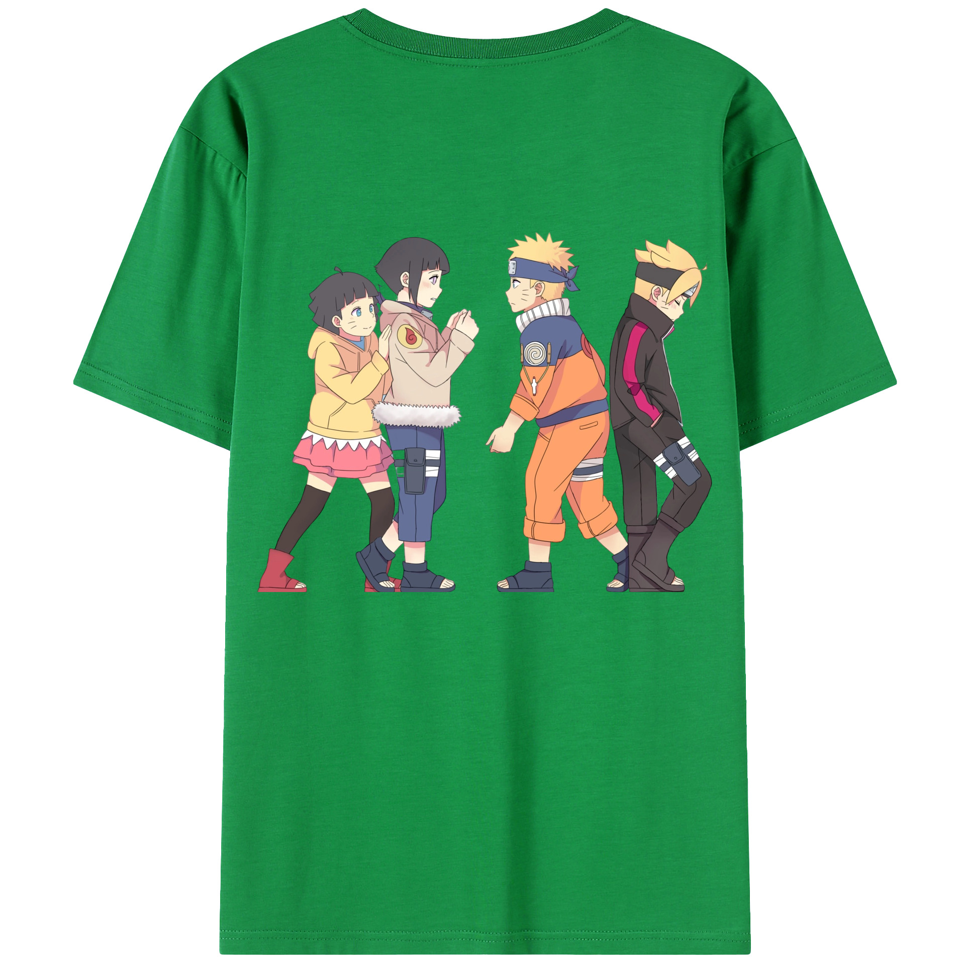 （画像用） NARUTO -ナルト- うずまき ナルト Uzumaki Naruto 綿100％ メンズ半袖Tシャツ（バックプリント） 通気性