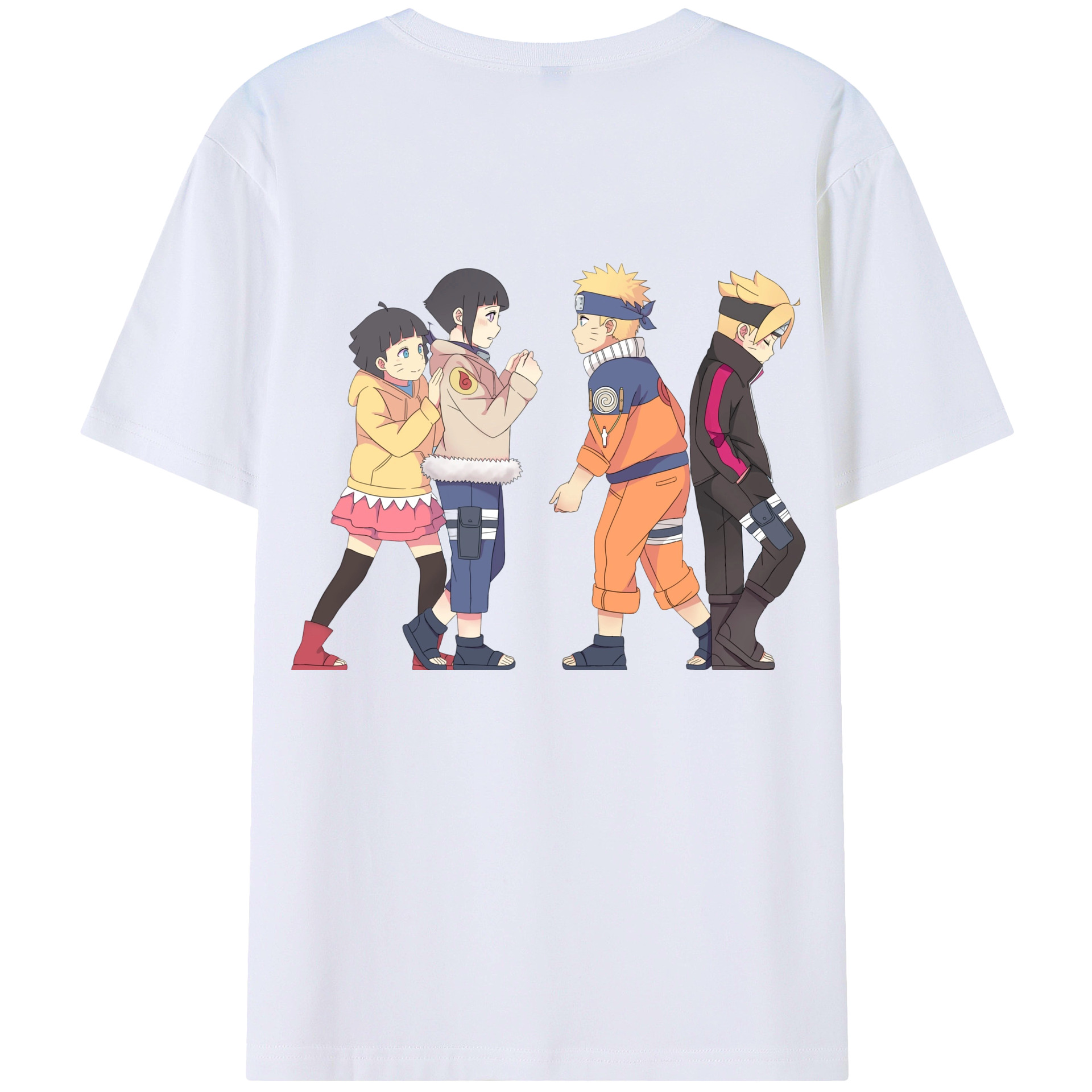 （画像用） NARUTO -ナルト- うずまき ナルト Uzumaki Naruto 綿100％ メンズ半袖Tシャツ（バックプリント） 通気性