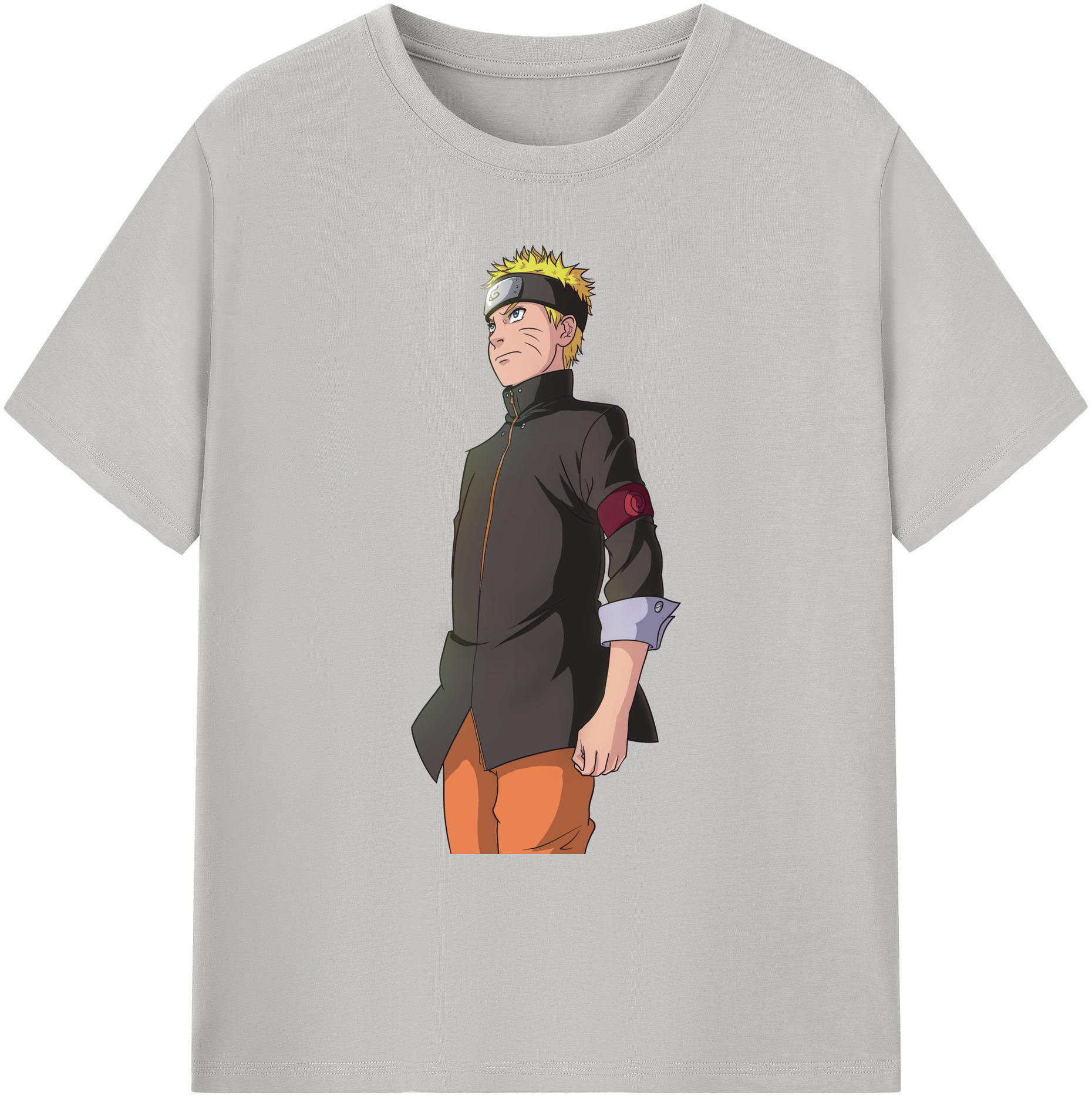 （画像用） NARUTO -ナルト- うずまき ナルト Uzumaki Naruto 綿100％ メンズ半袖Tシャツ｜肌触りやわらか＆通気性