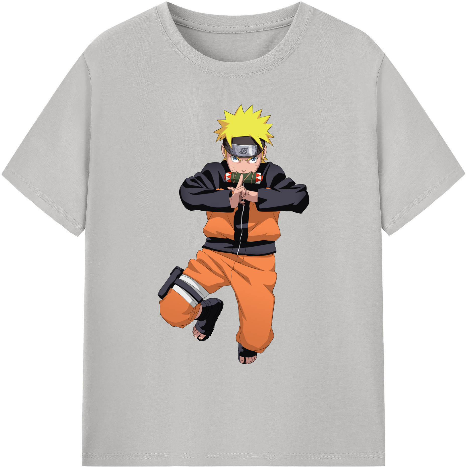 （画像用） NARUTO -ナルト- うずまき ナルト Uzumaki Naruto 綿100％ メンズ半袖Tシャツ｜肌触りやわらか＆通気性