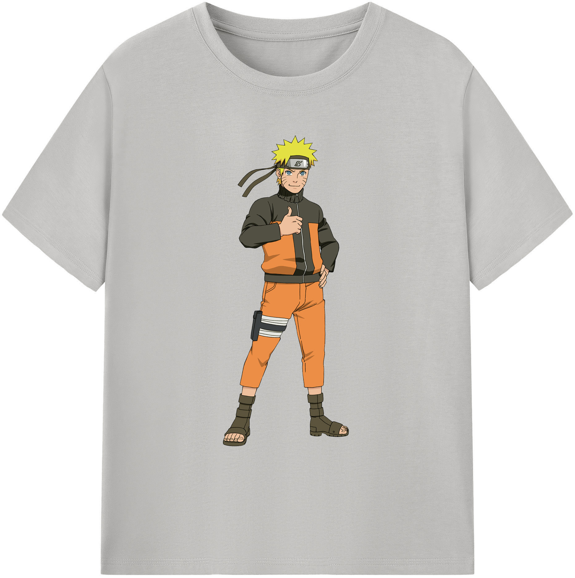 （画像用） NARUTO -ナルト- うずまき ナルト Uzumaki Naruto 綿100％ メンズ半袖Tシャツ｜肌触りやわらか＆通気性
