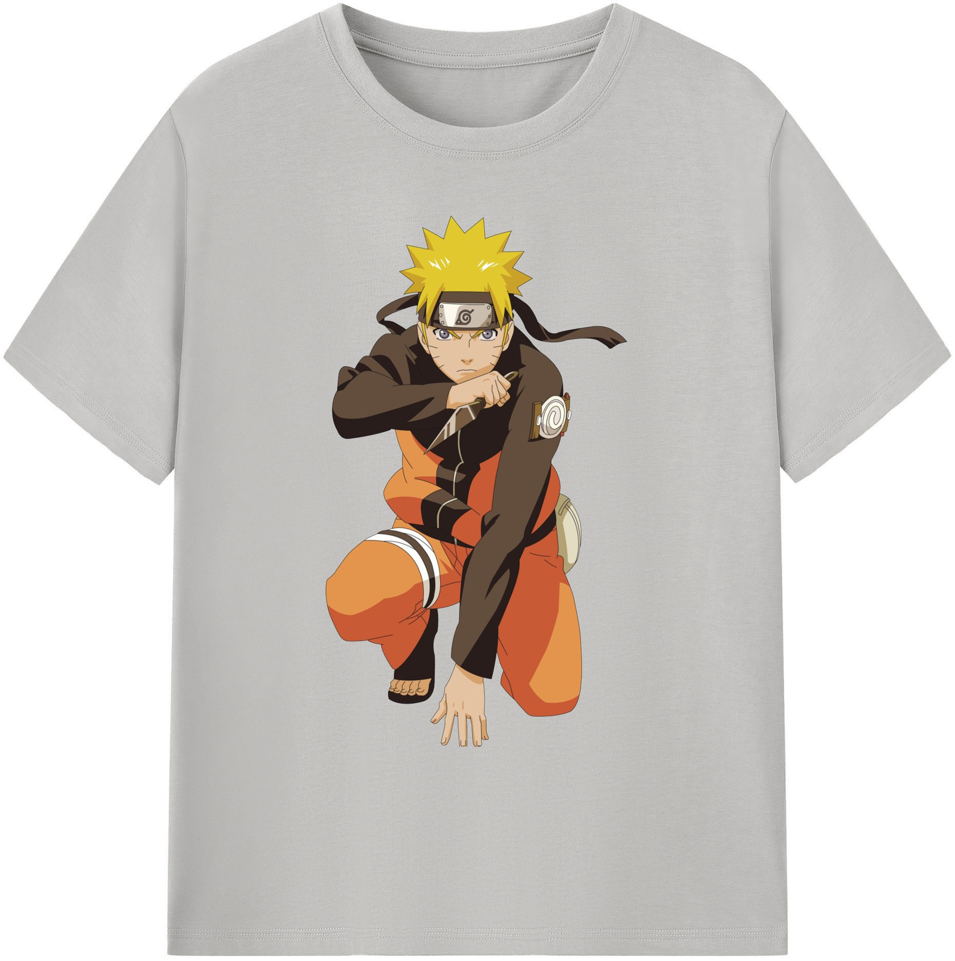 （画像用） NARUTO -ナルト- うずまき ナルト Uzumaki Naruto 綿100％ メンズ半袖Tシャツ｜肌触りやわらか＆通気性
