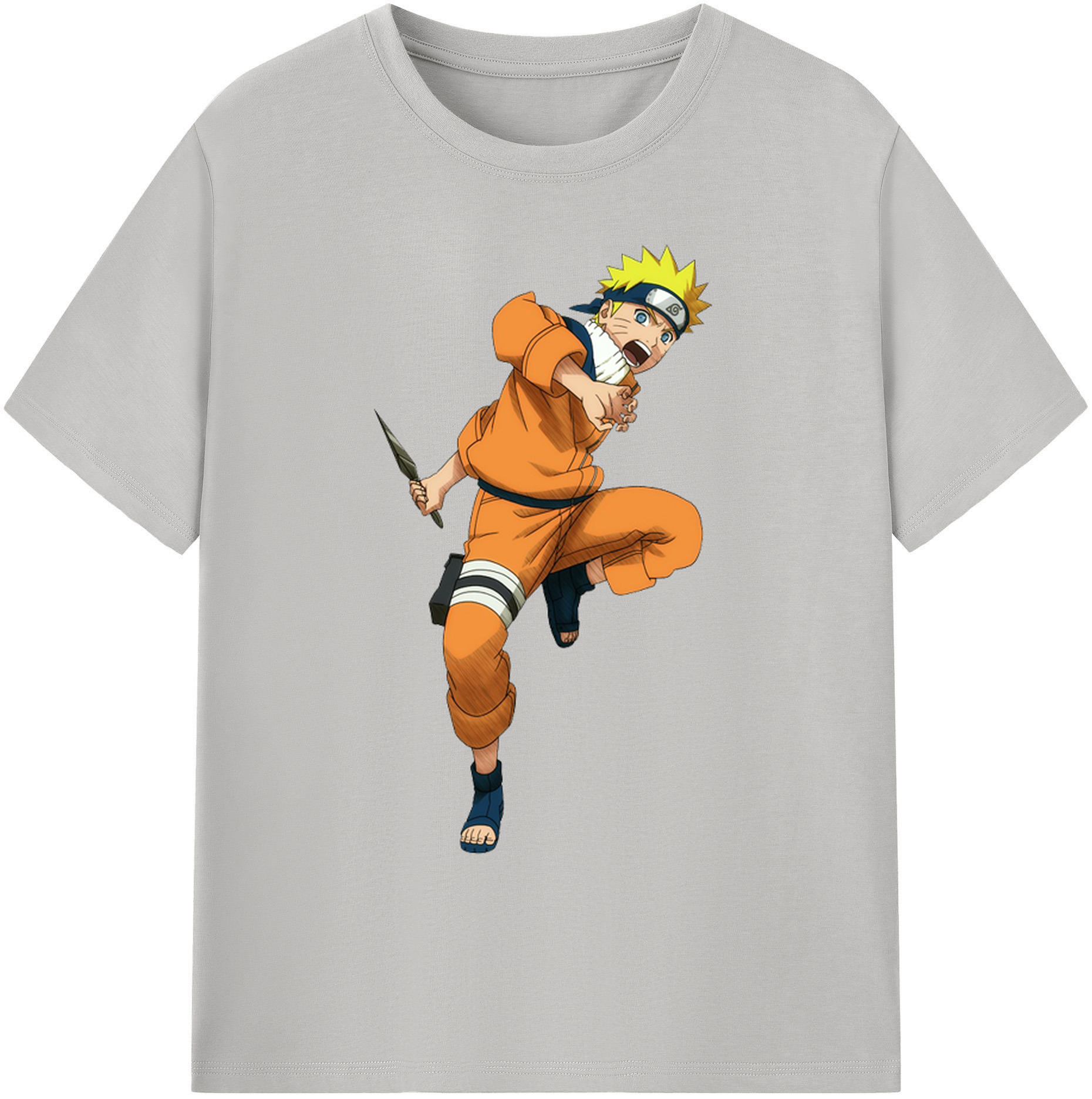 （画像用） NARUTO -ナルト- うずまき ナルト Uzumaki Naruto 綿100％ メンズ半袖Tシャツ｜肌触りやわらか＆通気性