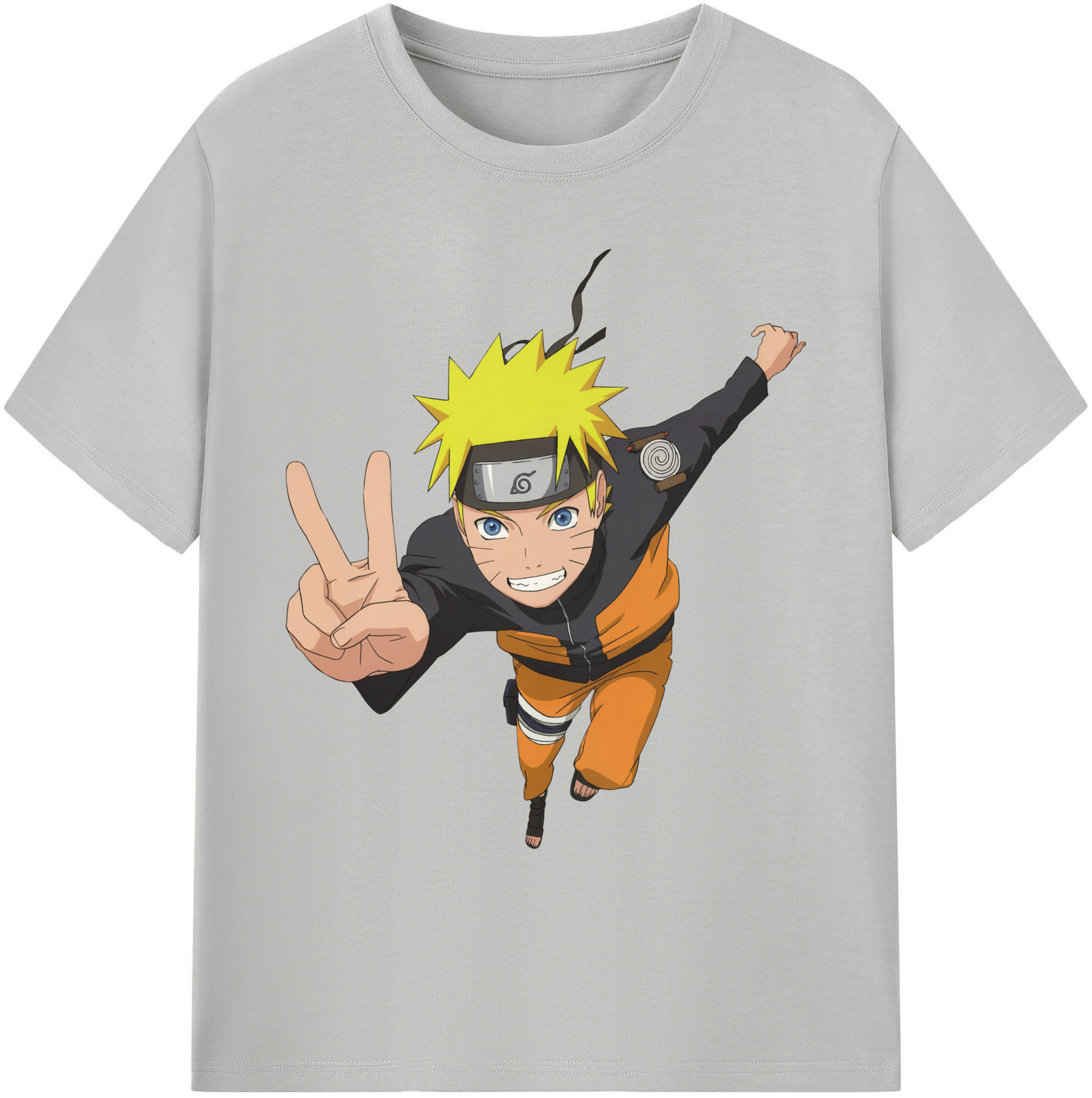 （画像用） NARUTO -ナルト- うずまき ナルト Uzumaki Naruto 綿100％ メンズ半袖Tシャツ｜肌触りやわらか＆通気性