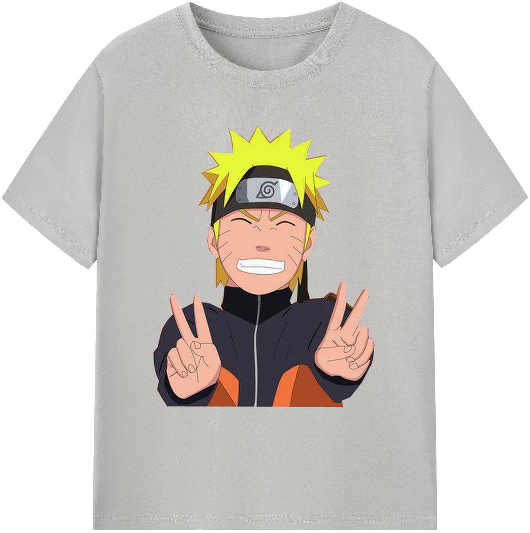 （画像用） NARUTO -ナルト- うずまき ナルト Uzumaki Naruto 綿100％ メンズ半袖Tシャツ｜肌触りやわらか＆通気性