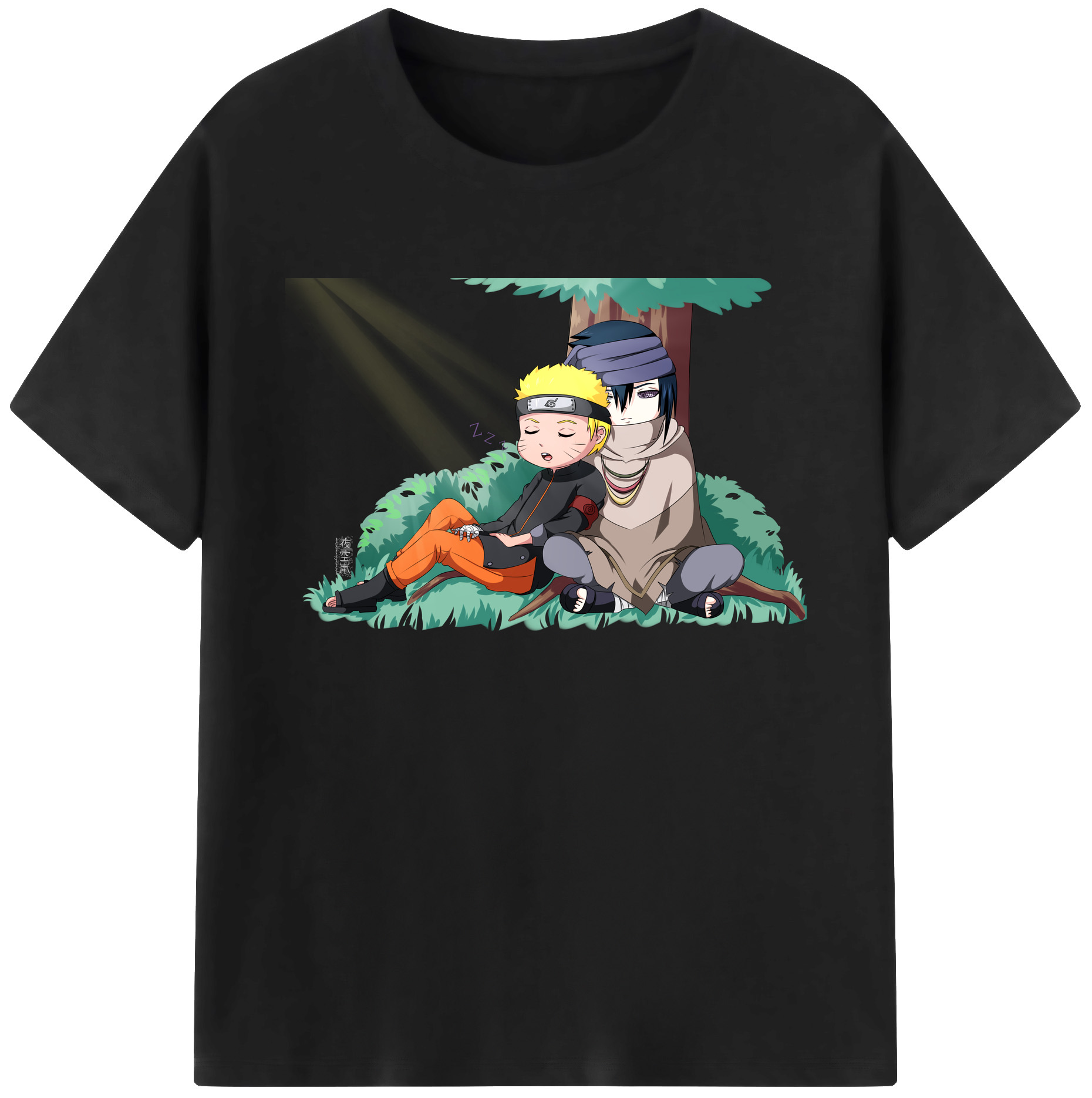 （画像用） NARUTO -ナルト- うずまき ナルト Uzumaki Naruto 綿100％ メンズ半袖Tシャツ｜肌触りやわらか＆通気性
