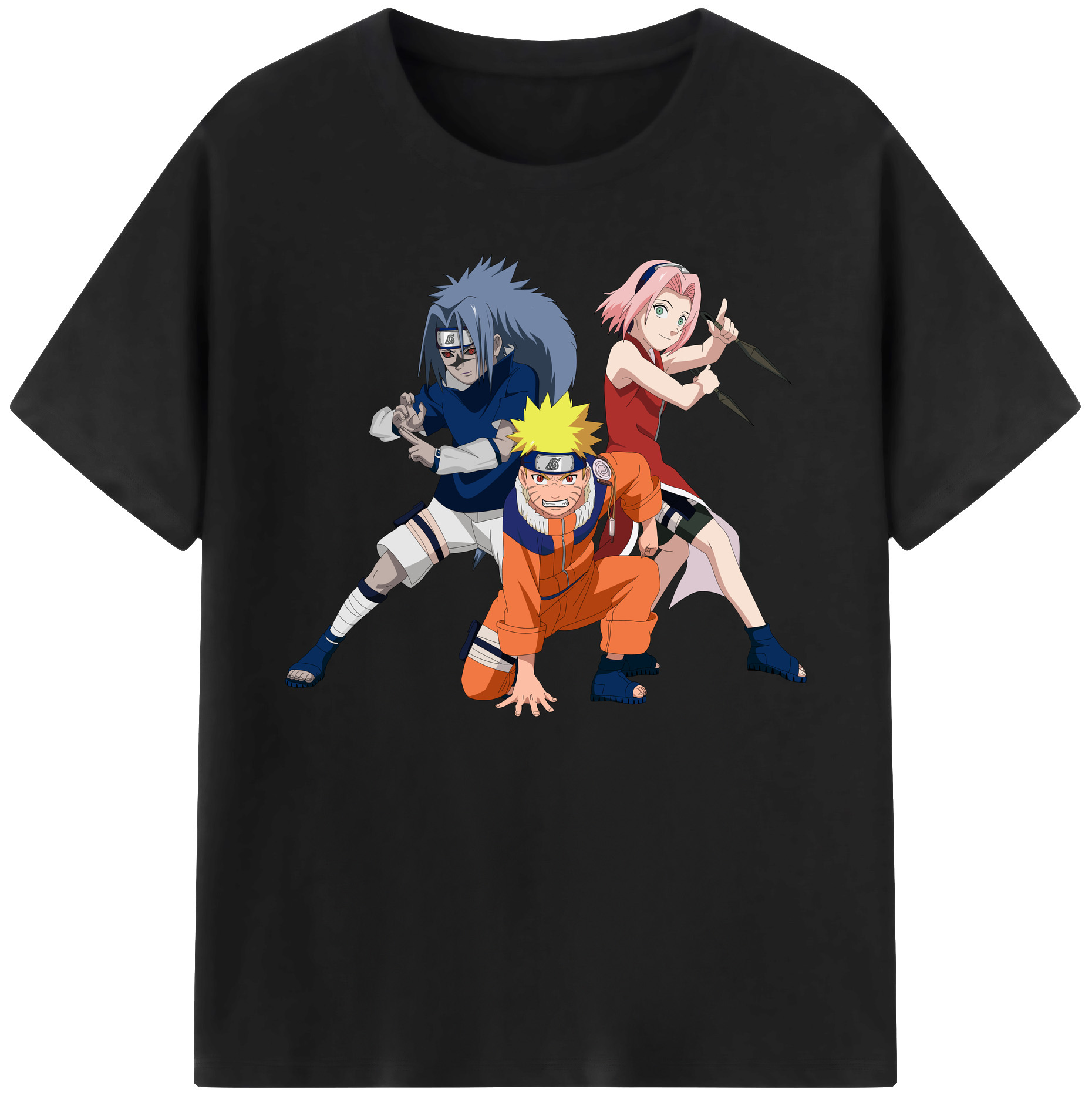 （画像用） NARUTO -ナルト- うずまき ナルト Uzumaki Naruto 綿100％ メンズ半袖Tシャツ｜肌触りやわらか＆通気性