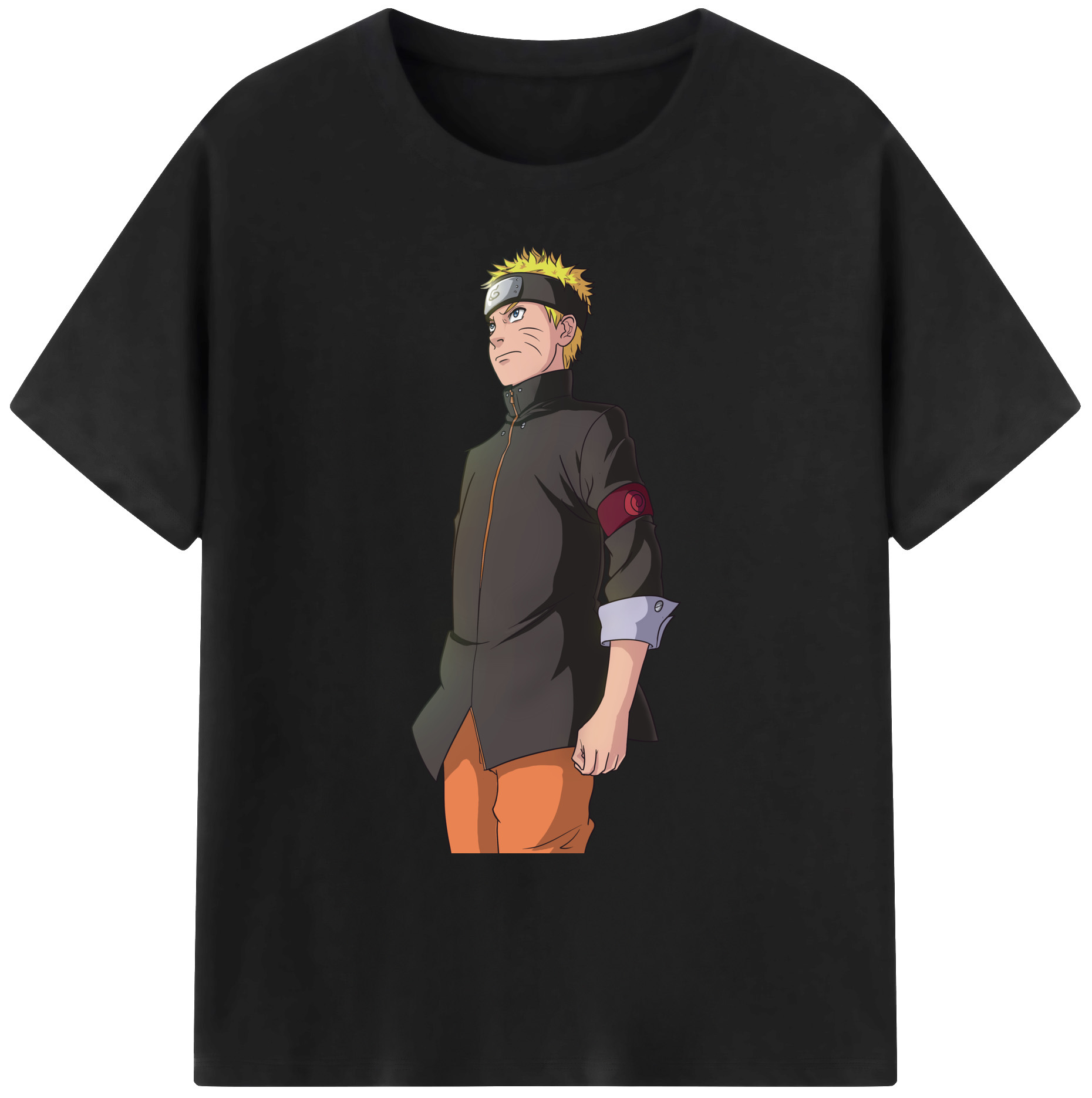 （画像用） NARUTO -ナルト- うずまき ナルト Uzumaki Naruto 綿100％ メンズ半袖Tシャツ｜肌触りやわらか＆通気性