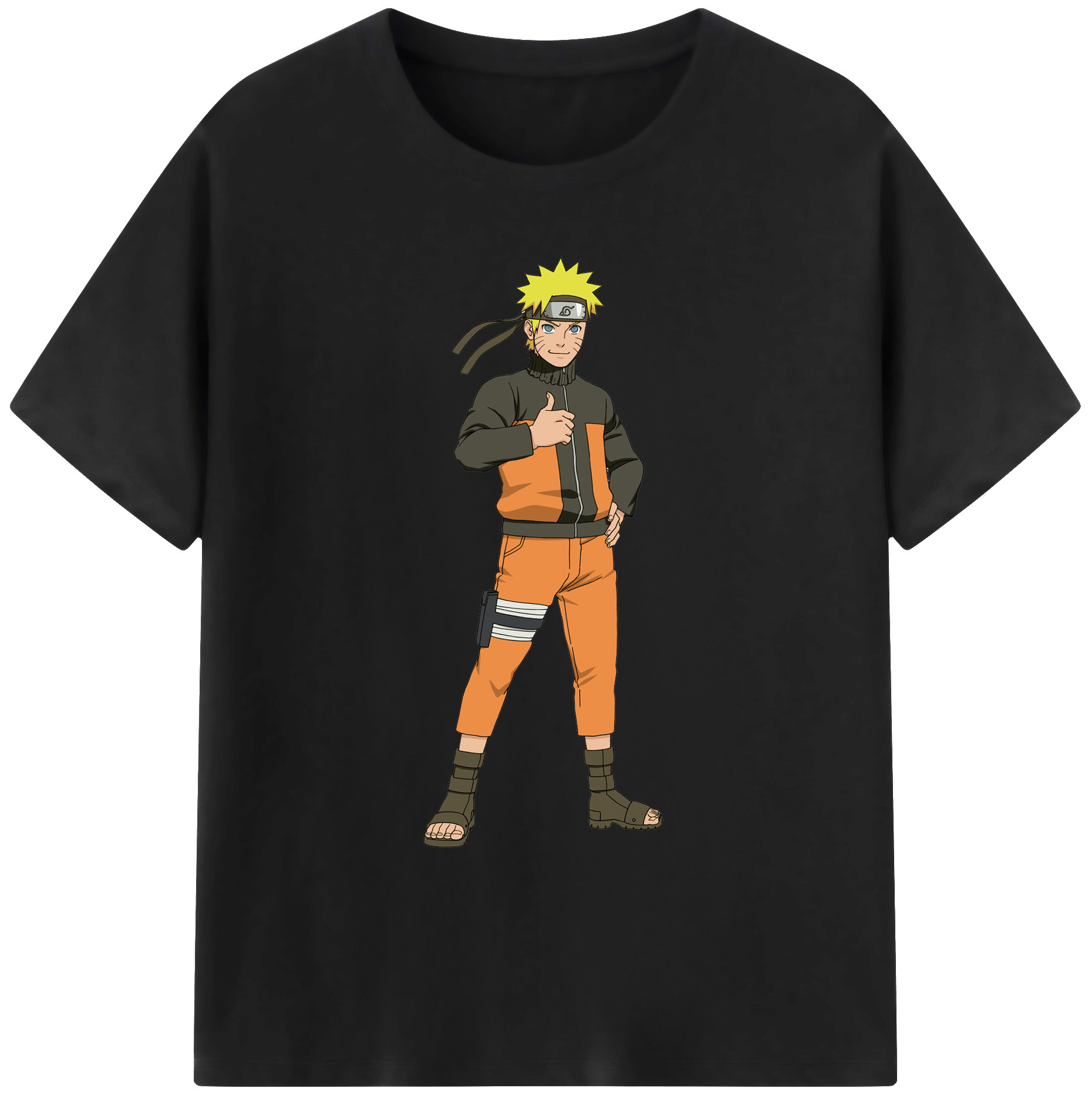 （画像用） NARUTO -ナルト- うずまき ナルト Uzumaki Naruto 綿100％ メンズ半袖Tシャツ｜肌触りやわらか＆通気性