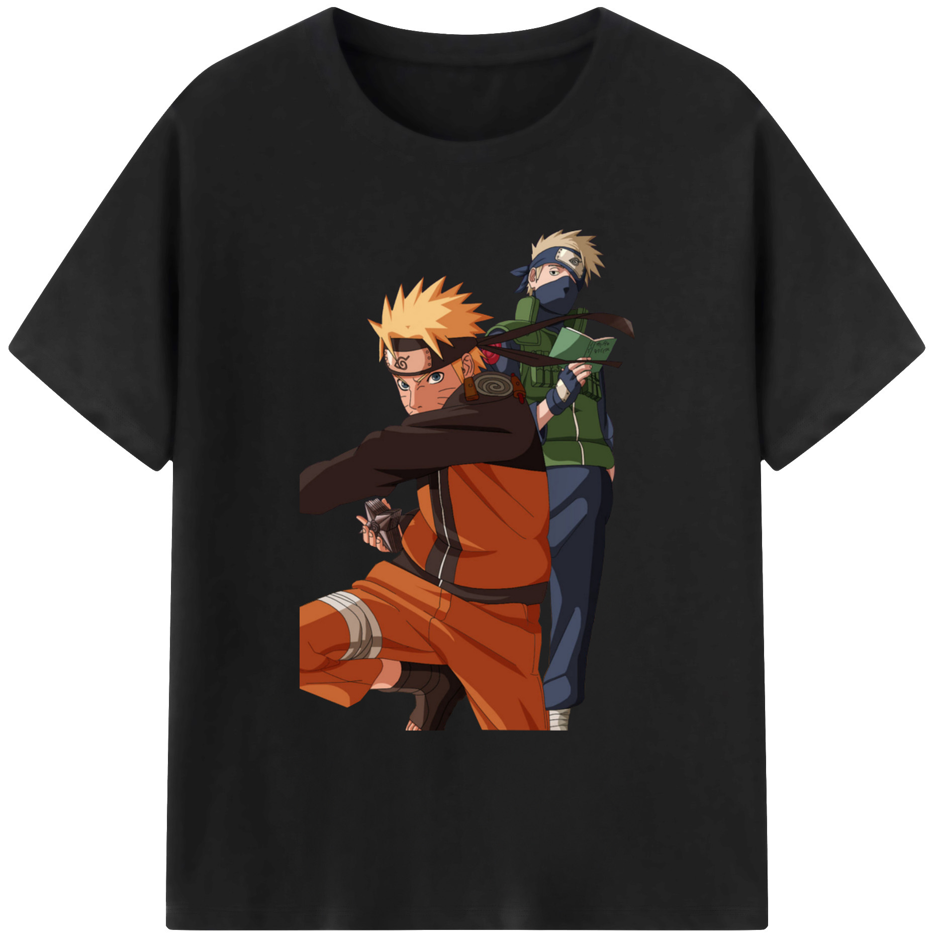 （画像用） NARUTO -ナルト- うずまき ナルト Uzumaki Naruto 綿100％ メンズ半袖Tシャツ｜肌触りやわらか＆通気性