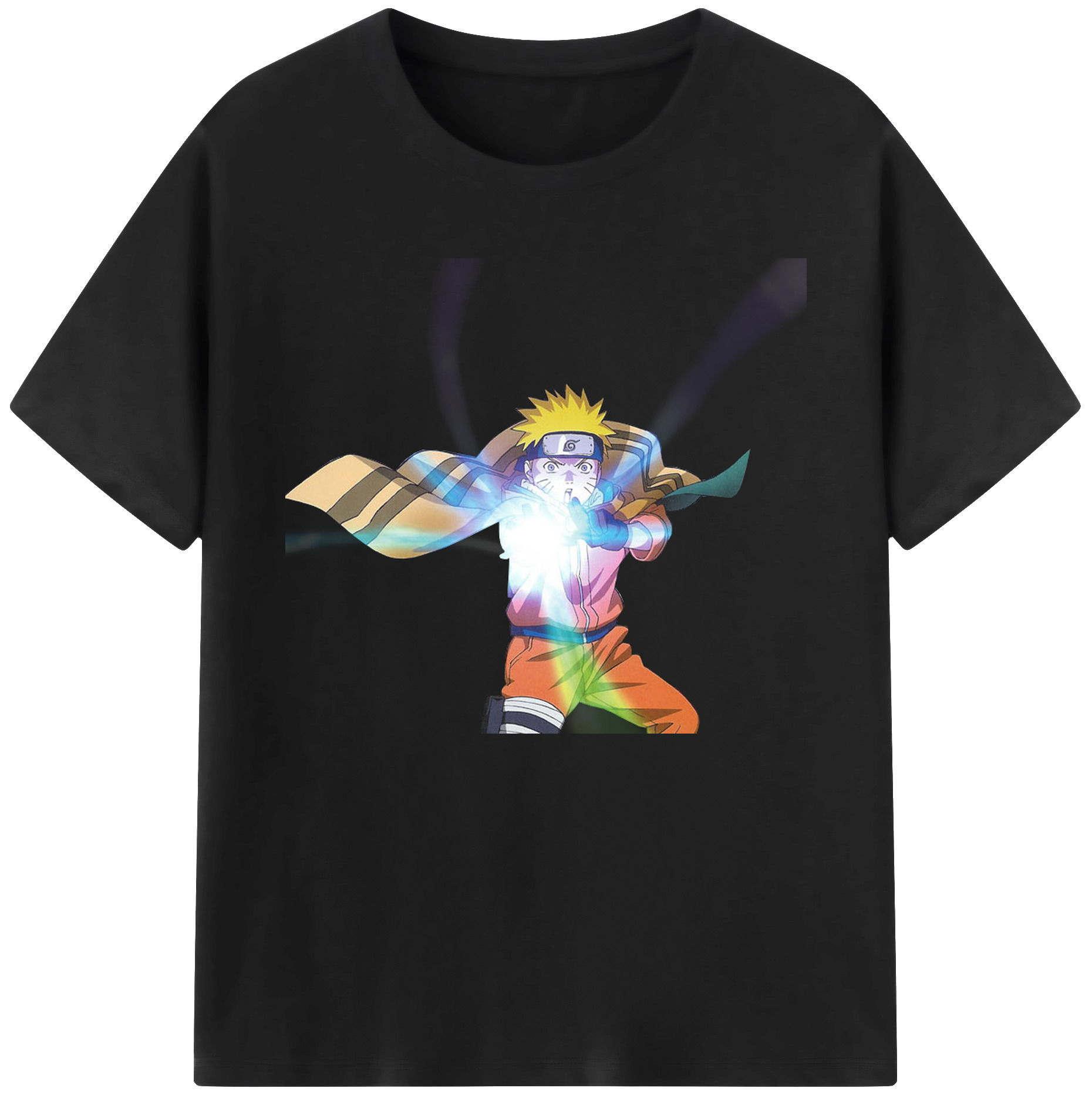 （画像用） NARUTO -ナルト- うずまき ナルト Uzumaki Naruto 綿100％ メンズ半袖Tシャツ｜肌触りやわらか＆通気性