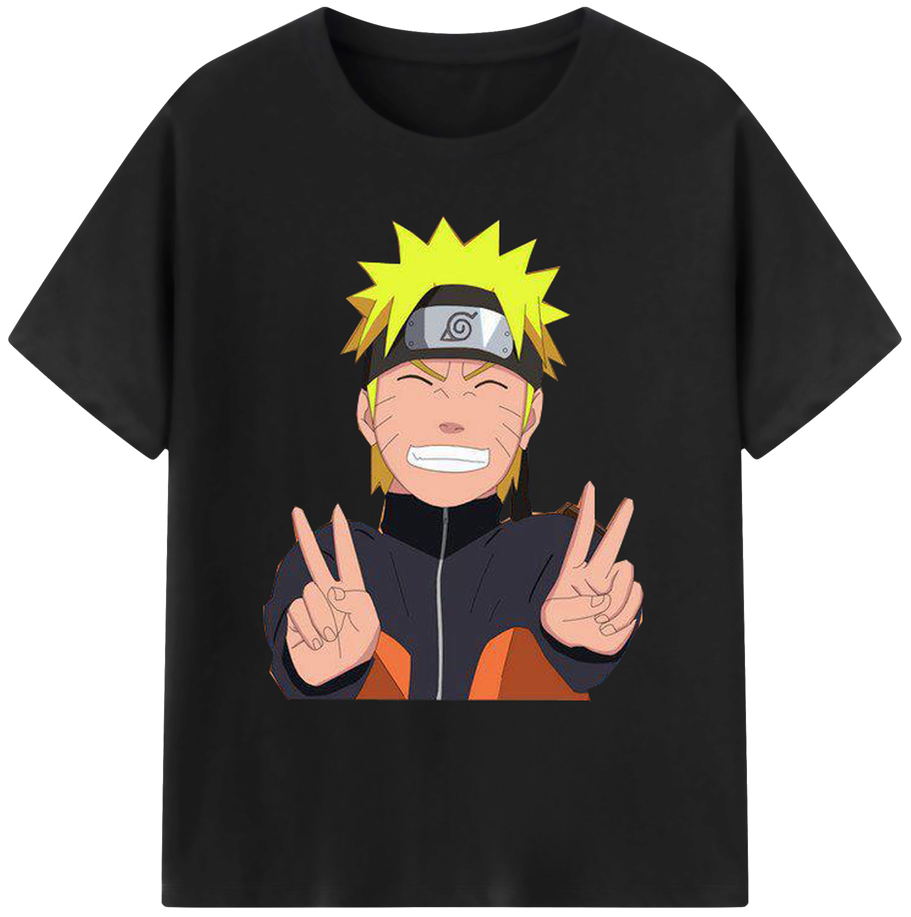 （画像用） NARUTO -ナルト- うずまき ナルト Uzumaki Naruto 綿100％ メンズ半袖Tシャツ｜肌触りやわらか＆通気性