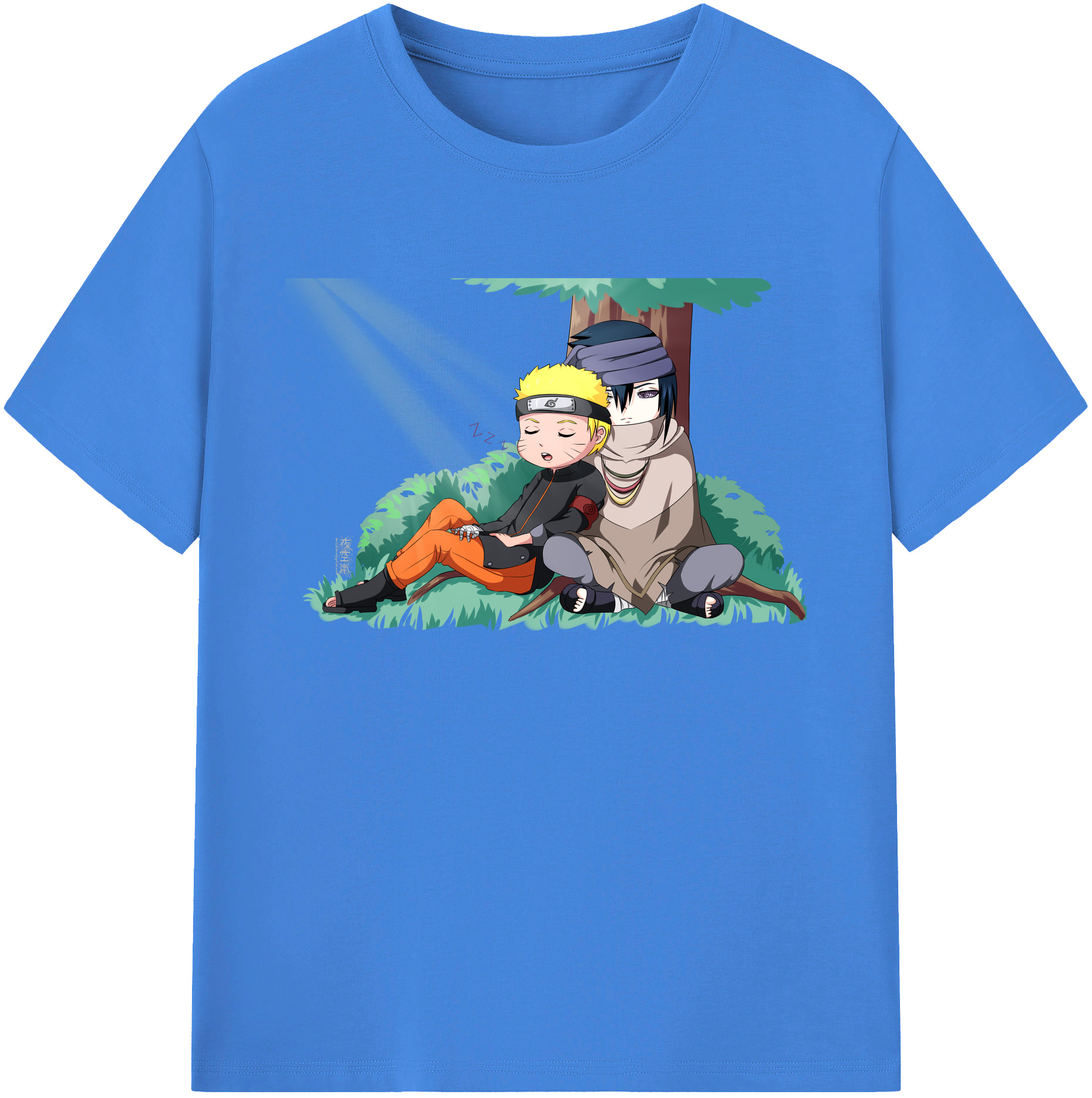 （画像用） NARUTO -ナルト- うずまき ナルト Uzumaki Naruto 綿100％ メンズ半袖Tシャツ｜肌触りやわらか＆通気性