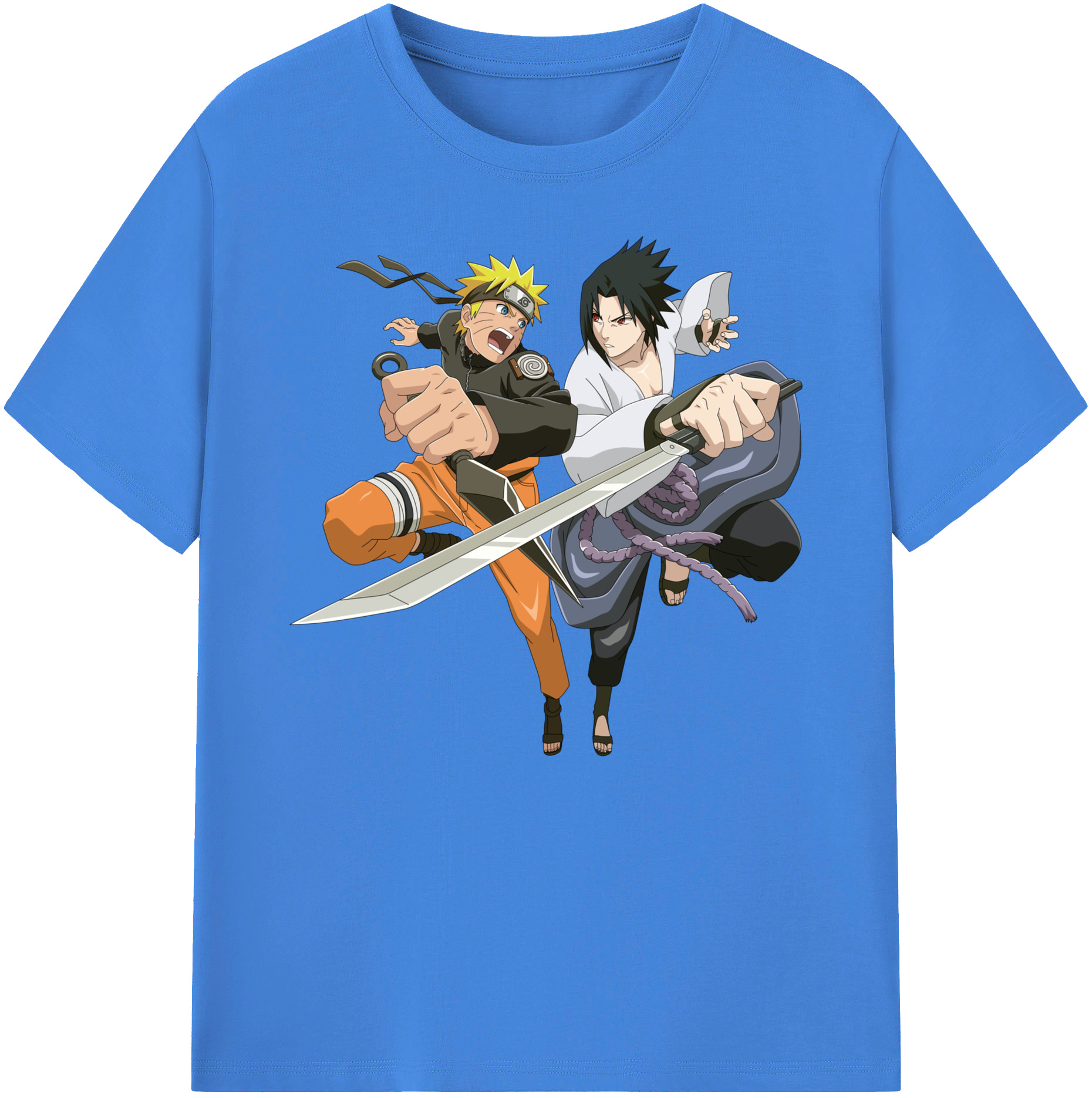 （画像用） NARUTO -ナルト- うずまき ナルト Uzumaki Naruto 綿100％ メンズ半袖Tシャツ｜肌触りやわらか＆通気性
