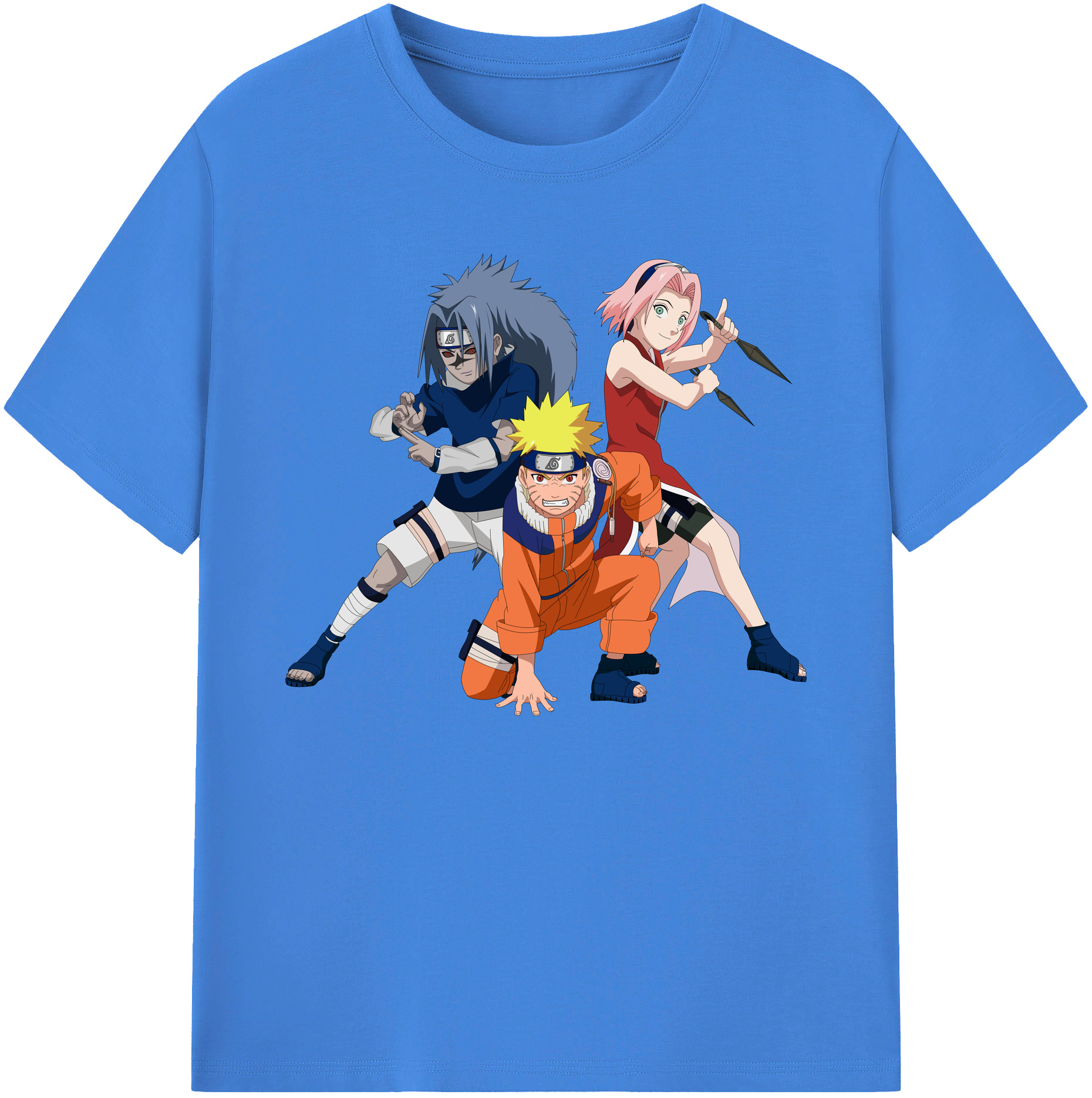 （画像用） NARUTO -ナルト- うずまき ナルト Uzumaki Naruto 綿100％ メンズ半袖Tシャツ｜肌触りやわらか＆通気性