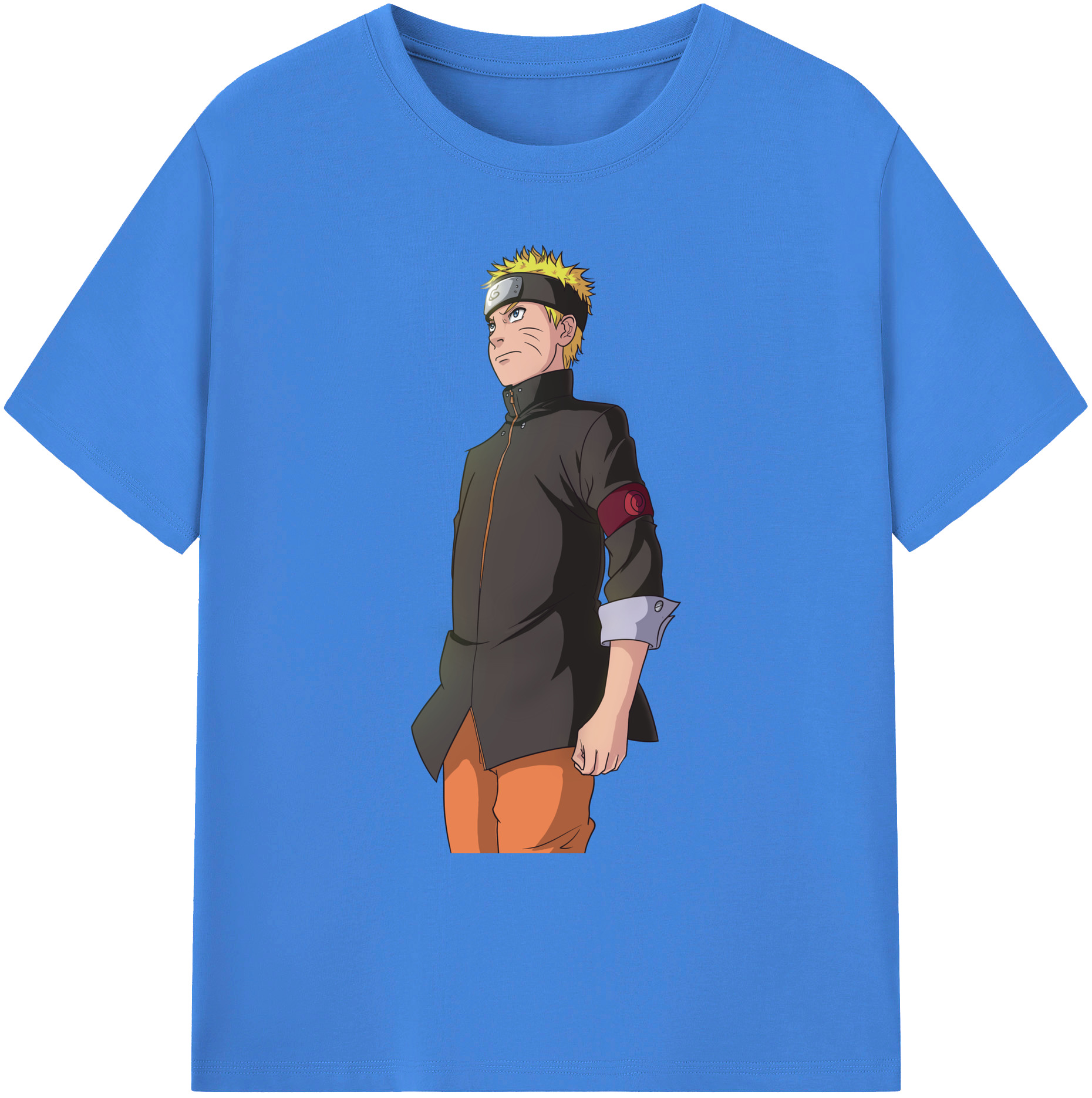 （画像用） NARUTO -ナルト- うずまき ナルト Uzumaki Naruto 綿100％ メンズ半袖Tシャツ｜肌触りやわらか＆通気性