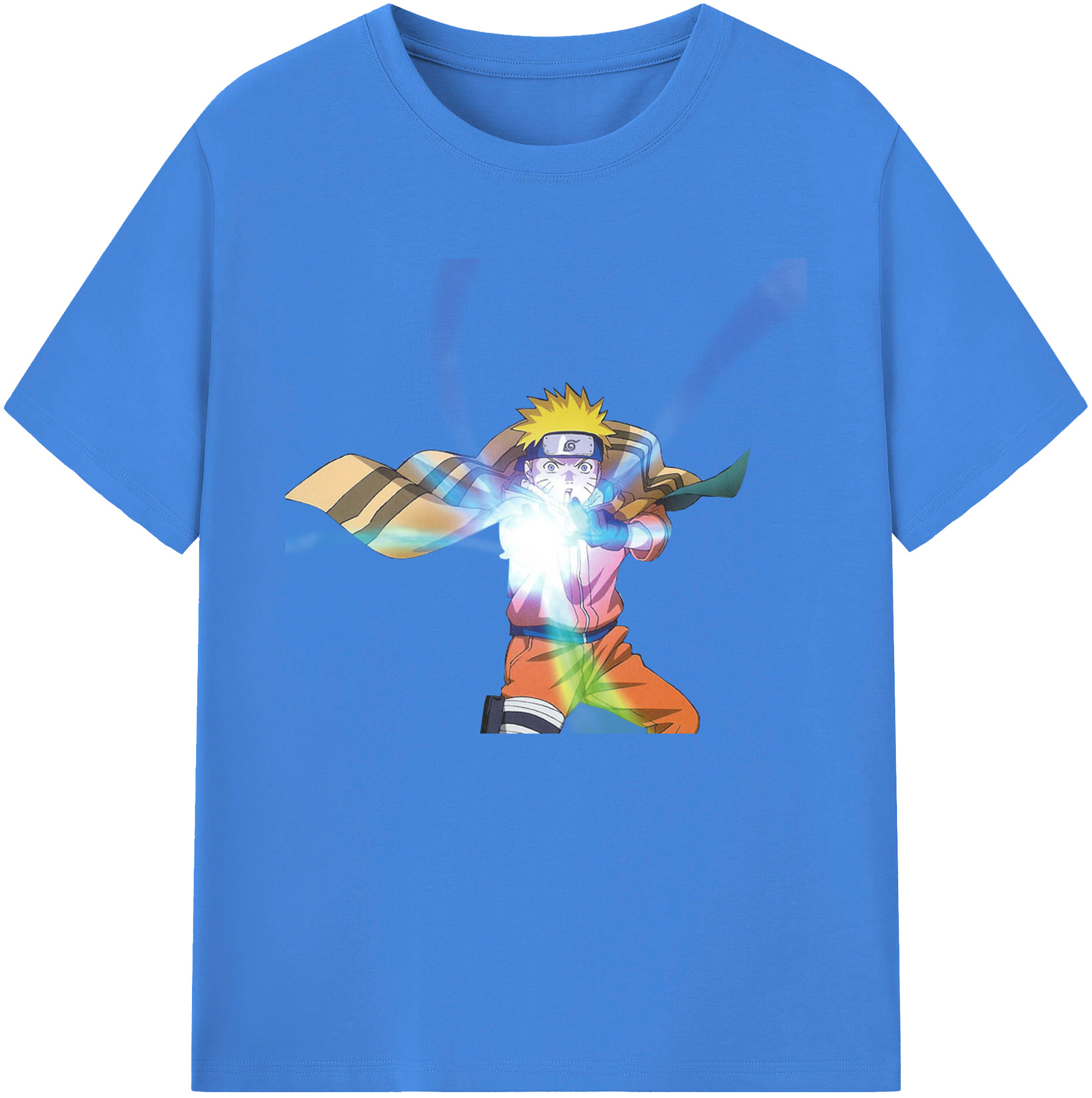 （画像用） NARUTO -ナルト- うずまき ナルト Uzumaki Naruto 綿100％ メンズ半袖Tシャツ｜肌触りやわらか＆通気性