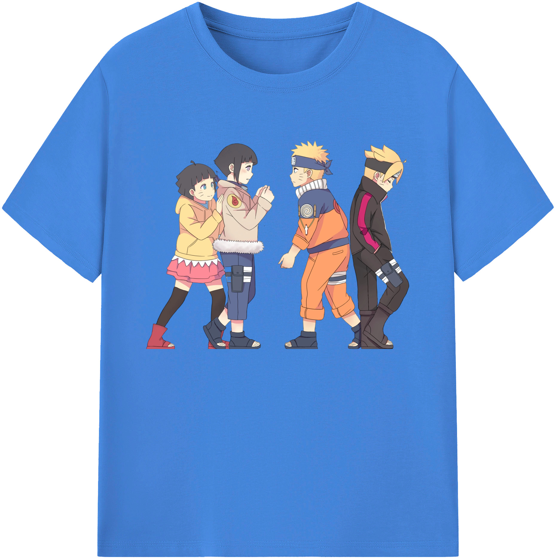 （画像用） NARUTO -ナルト- うずまき ナルト Uzumaki Naruto 綿100％ メンズ半袖Tシャツ｜肌触りやわらか＆通気性