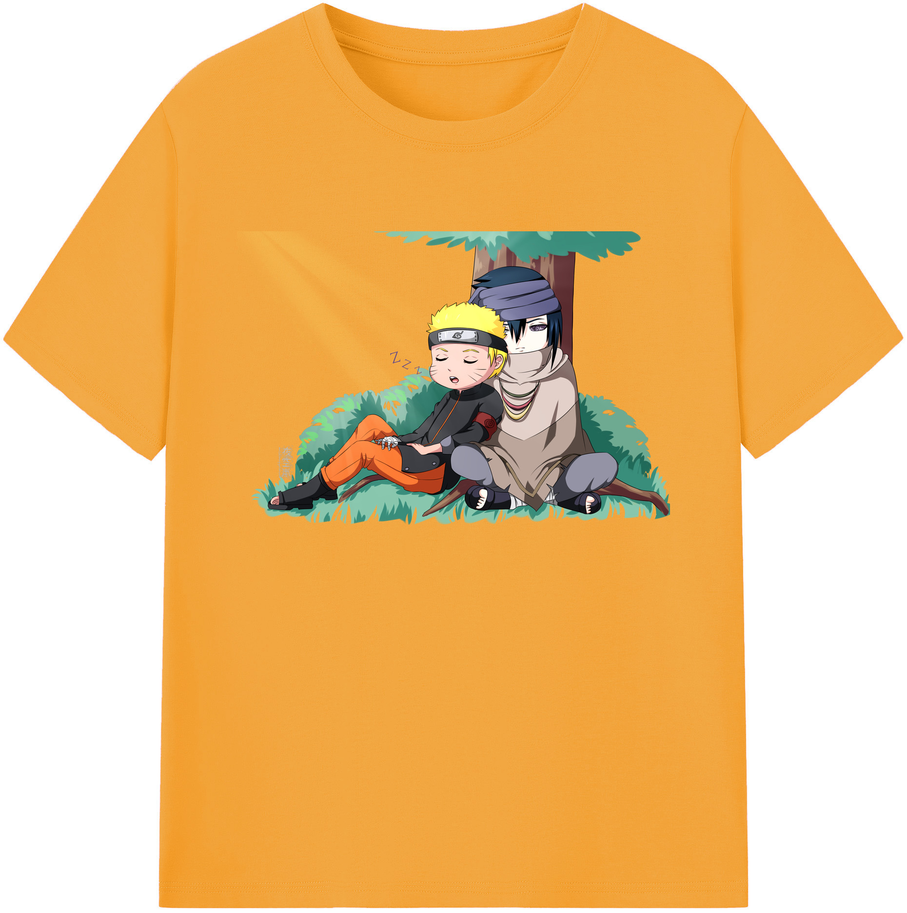 （画像用） NARUTO -ナルト- うずまき ナルト Uzumaki Naruto 綿100％ メンズ半袖Tシャツ｜肌触りやわらか＆通気性