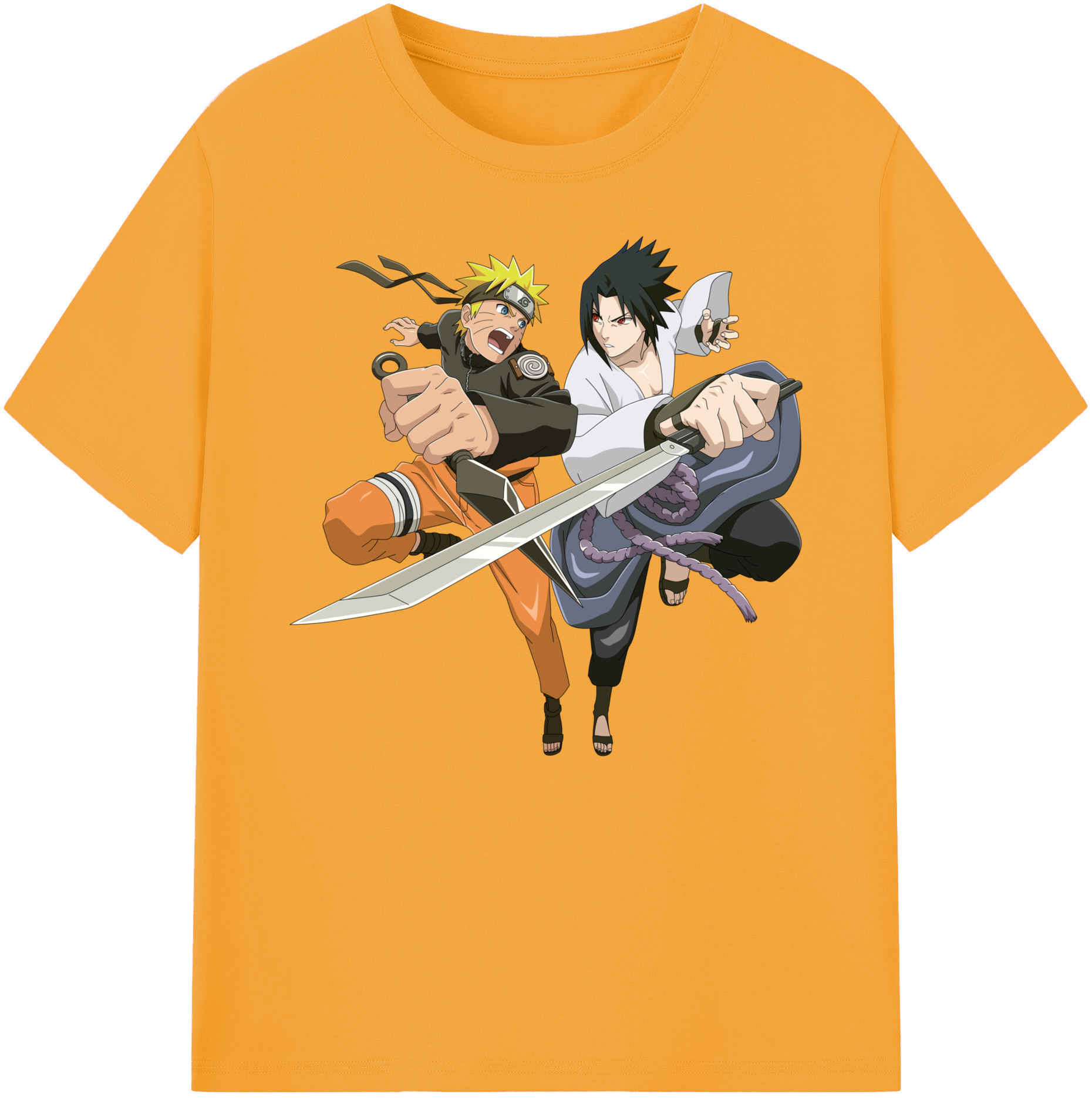 （画像用） NARUTO -ナルト- うずまき ナルト Uzumaki Naruto 綿100％ メンズ半袖Tシャツ｜肌触りやわらか＆通気性