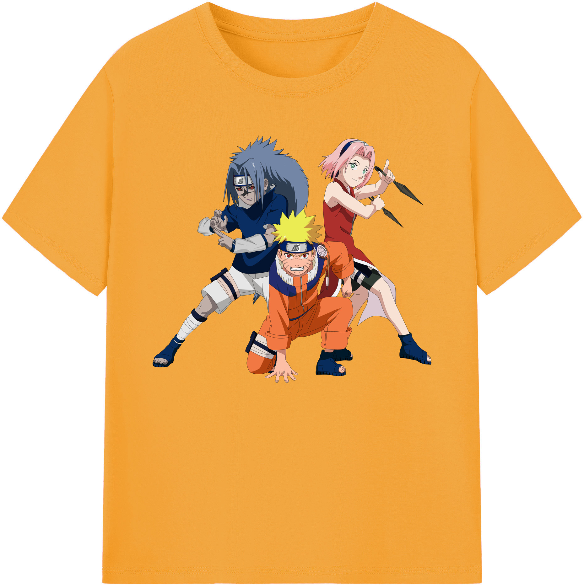 （画像用） NARUTO -ナルト- うずまき ナルト Uzumaki Naruto 綿100％ メンズ半袖Tシャツ｜肌触りやわらか＆通気性