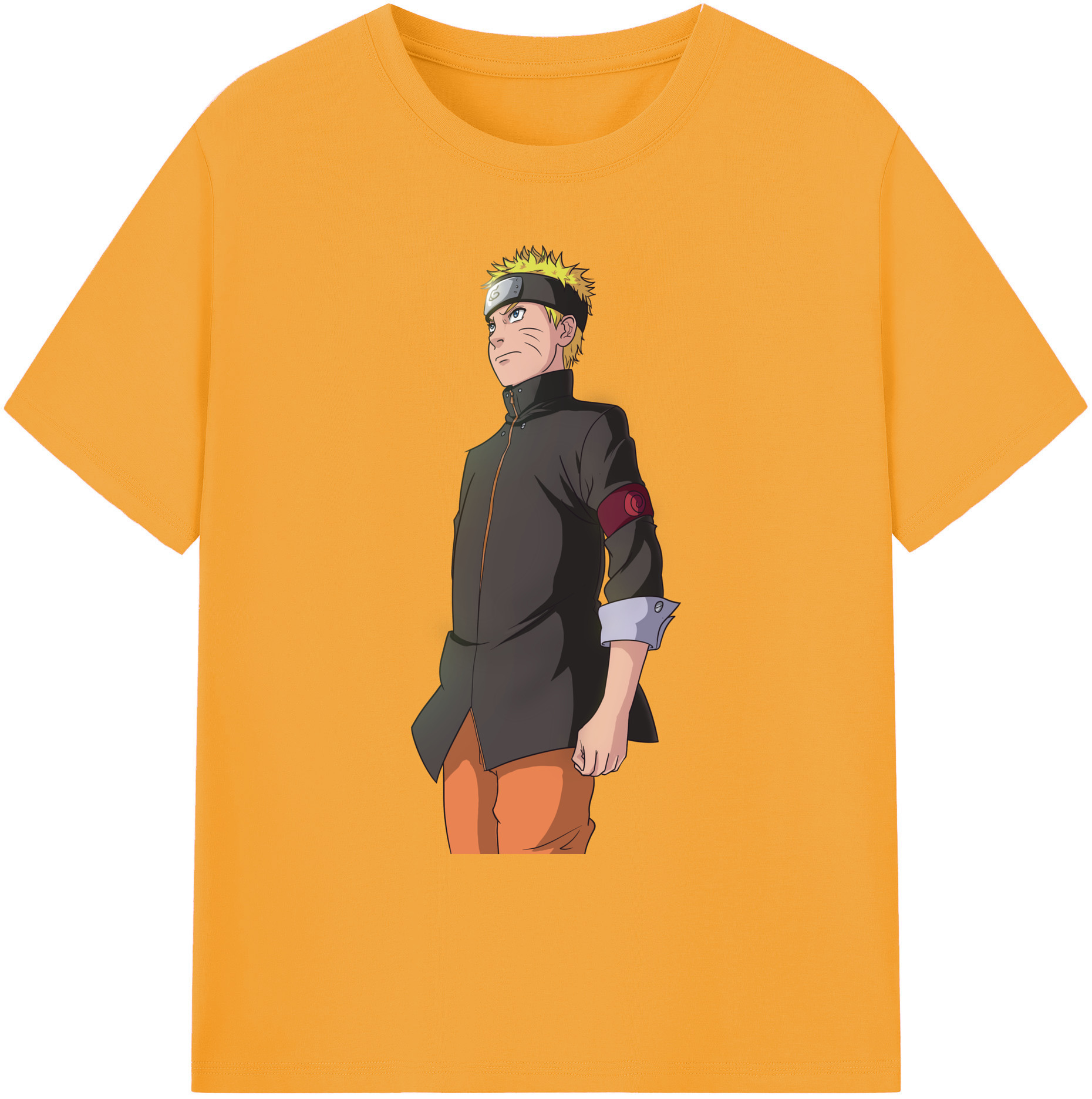 （画像用） NARUTO -ナルト- うずまき ナルト Uzumaki Naruto 綿100％ メンズ半袖Tシャツ｜肌触りやわらか＆通気性