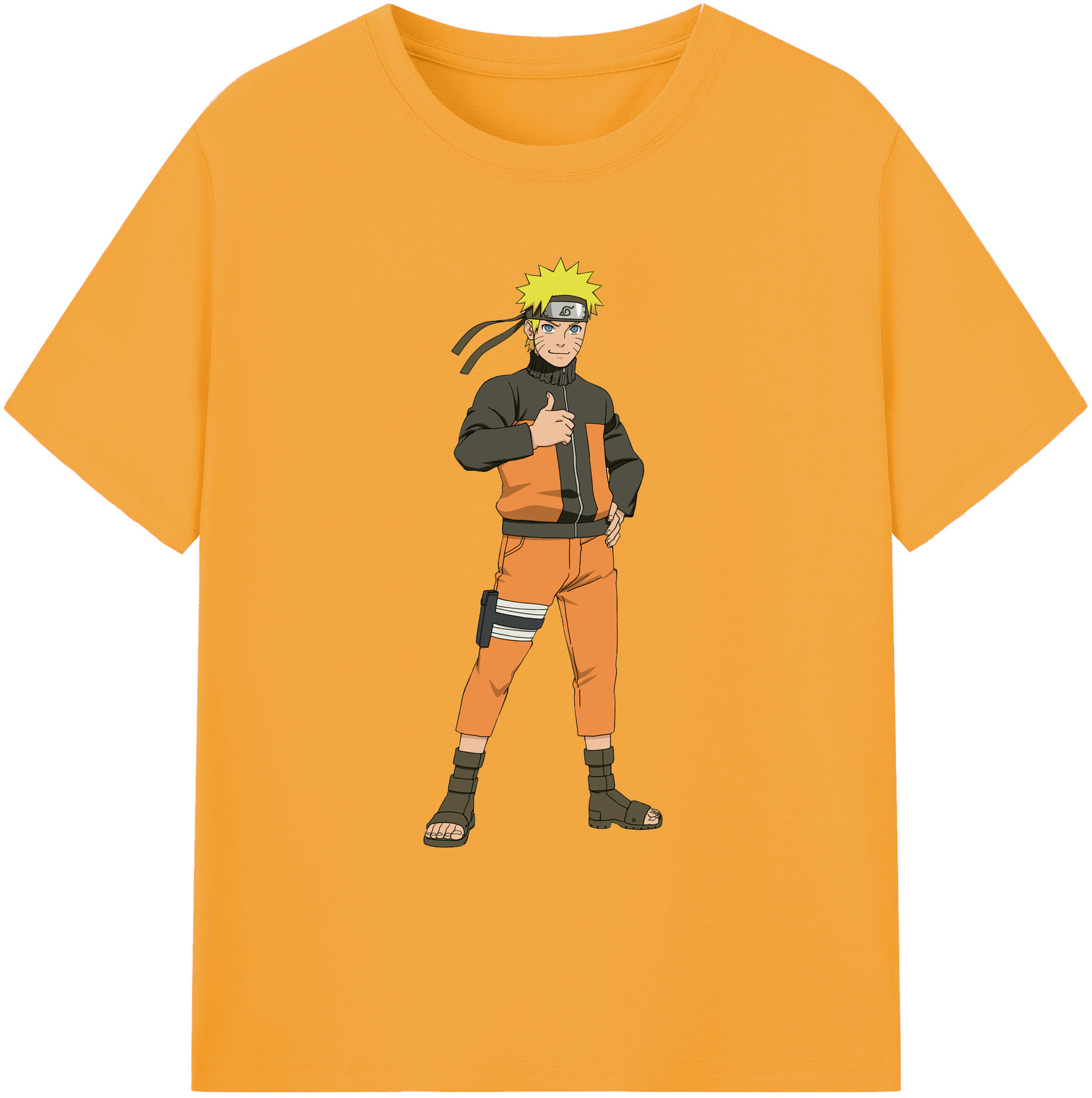 （画像用） NARUTO -ナルト- うずまき ナルト Uzumaki Naruto 綿100％ メンズ半袖Tシャツ｜肌触りやわらか＆通気性