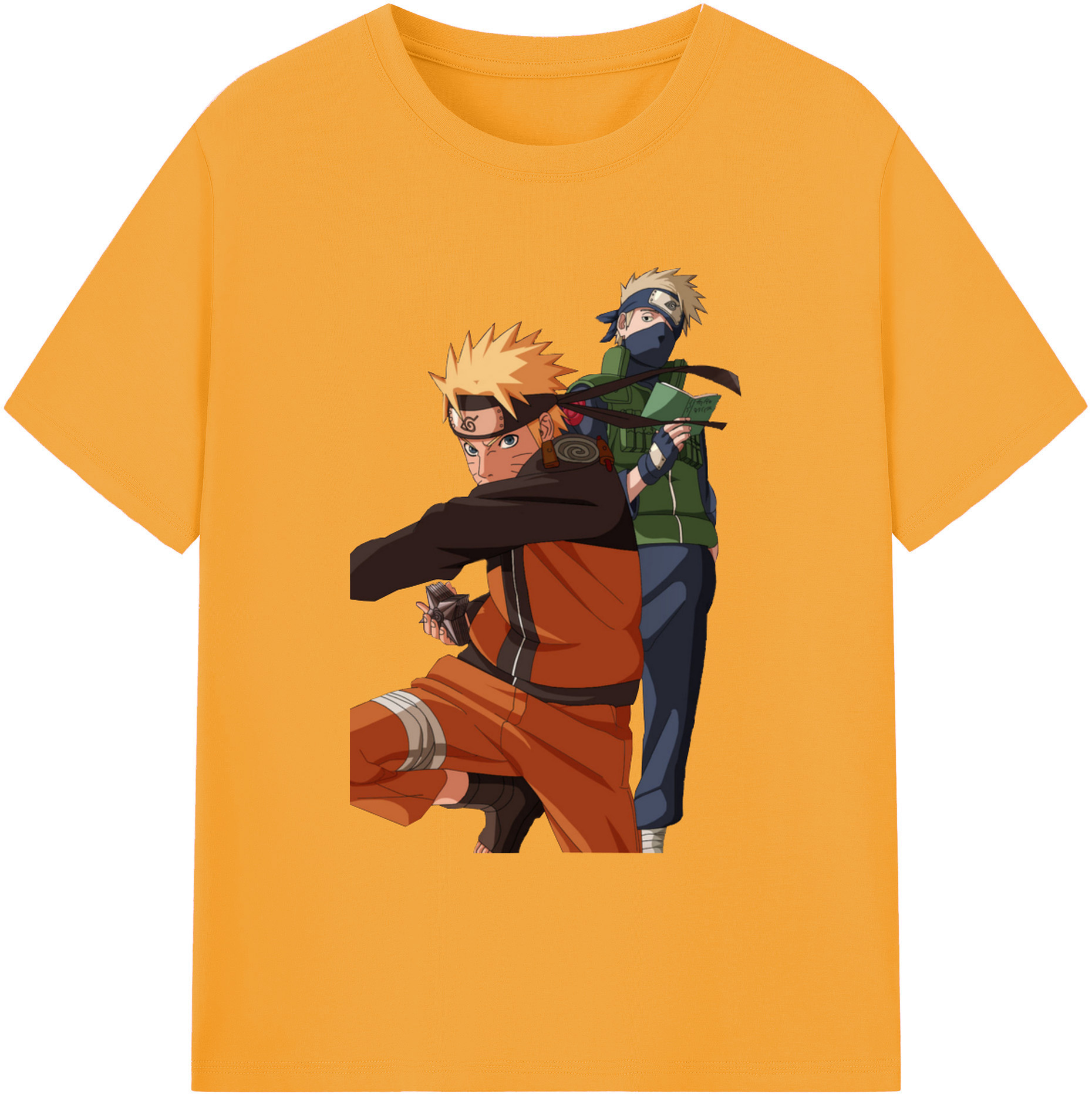 （画像用） NARUTO -ナルト- うずまき ナルト Uzumaki Naruto 綿100％ メンズ半袖Tシャツ｜肌触りやわらか＆通気性