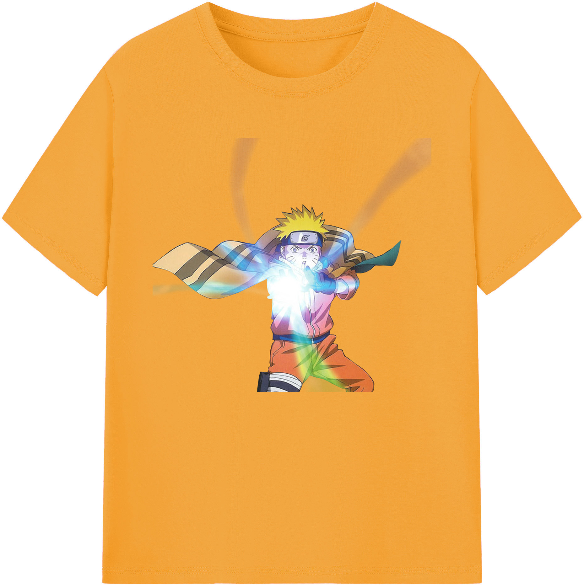（画像用） NARUTO -ナルト- うずまき ナルト Uzumaki Naruto 綿100％ メンズ半袖Tシャツ｜肌触りやわらか＆通気性