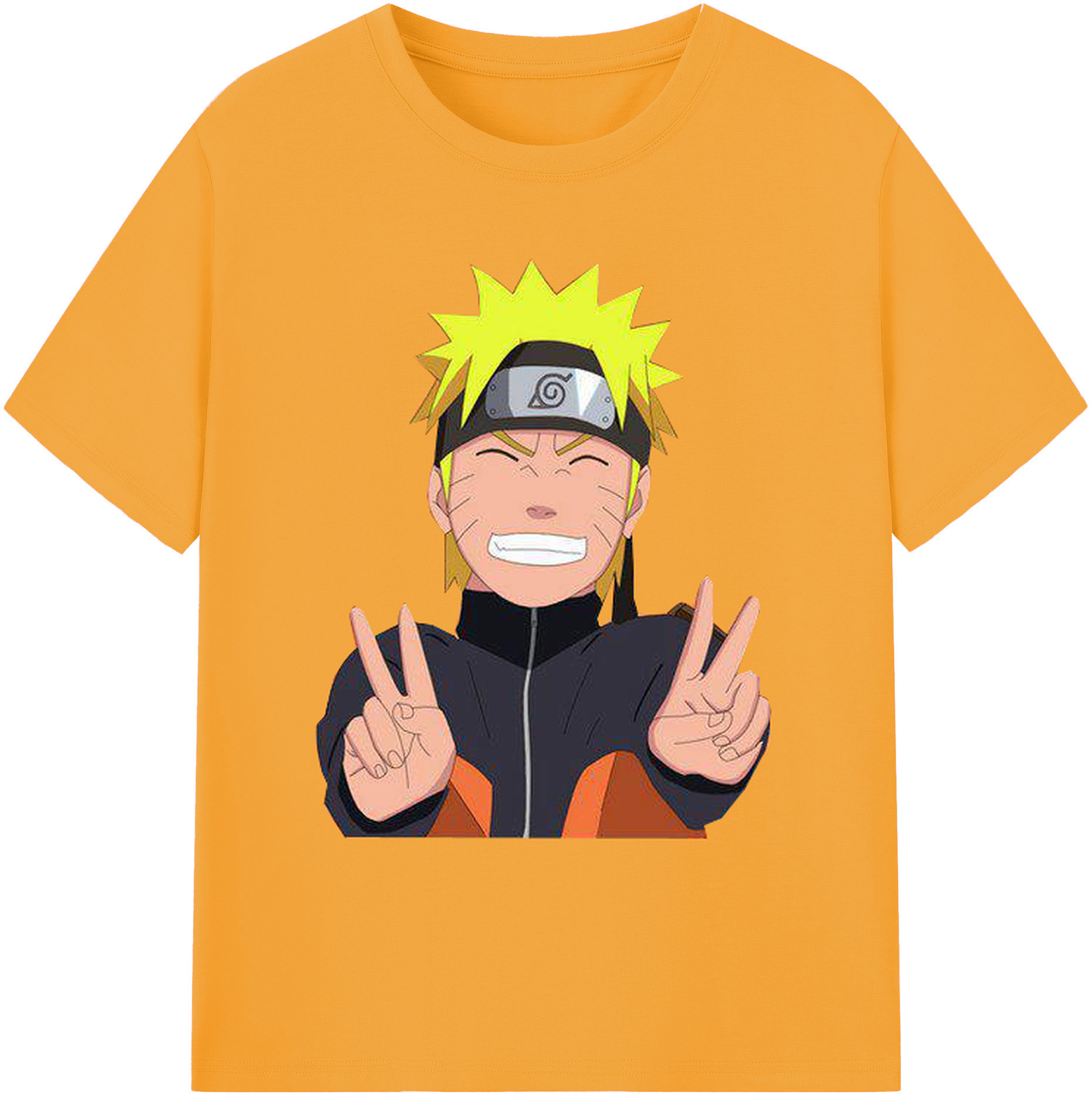 （画像用） NARUTO -ナルト- うずまき ナルト Uzumaki Naruto 綿100％ メンズ半袖Tシャツ｜肌触りやわらか＆通気性