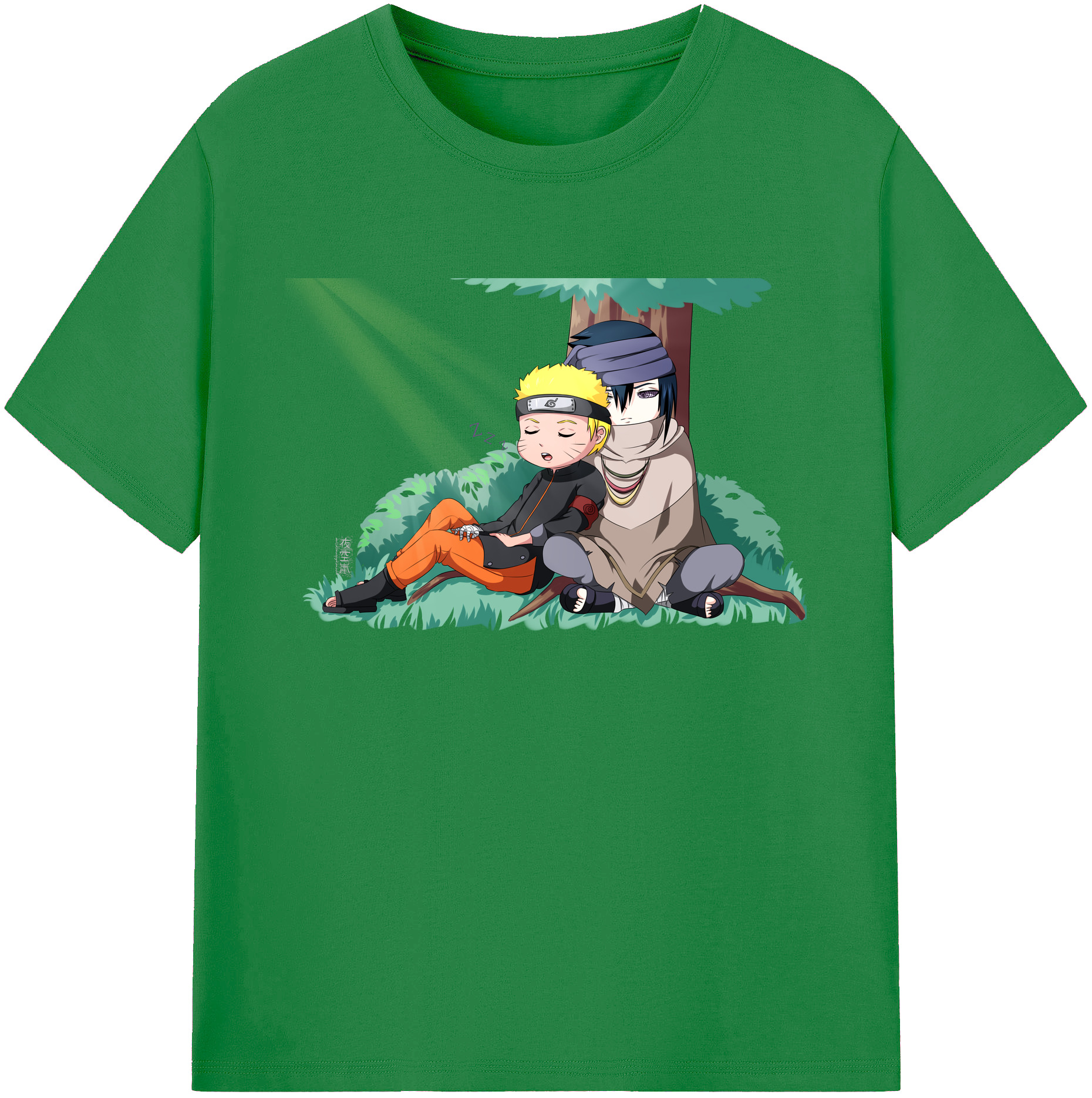 （画像用） NARUTO -ナルト- うずまき ナルト Uzumaki Naruto 綿100％ メンズ半袖Tシャツ｜肌触りやわらか＆通気性