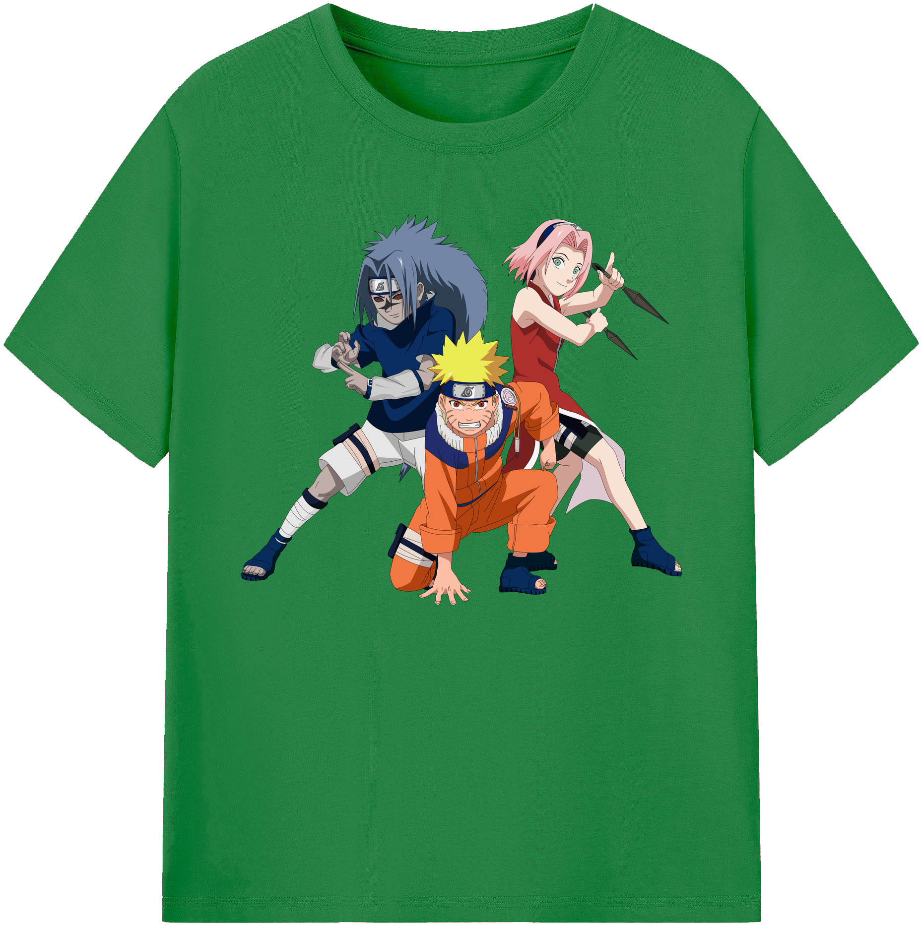 （画像用） NARUTO -ナルト- うずまき ナルト Uzumaki Naruto 綿100％ メンズ半袖Tシャツ｜肌触りやわらか＆通気性