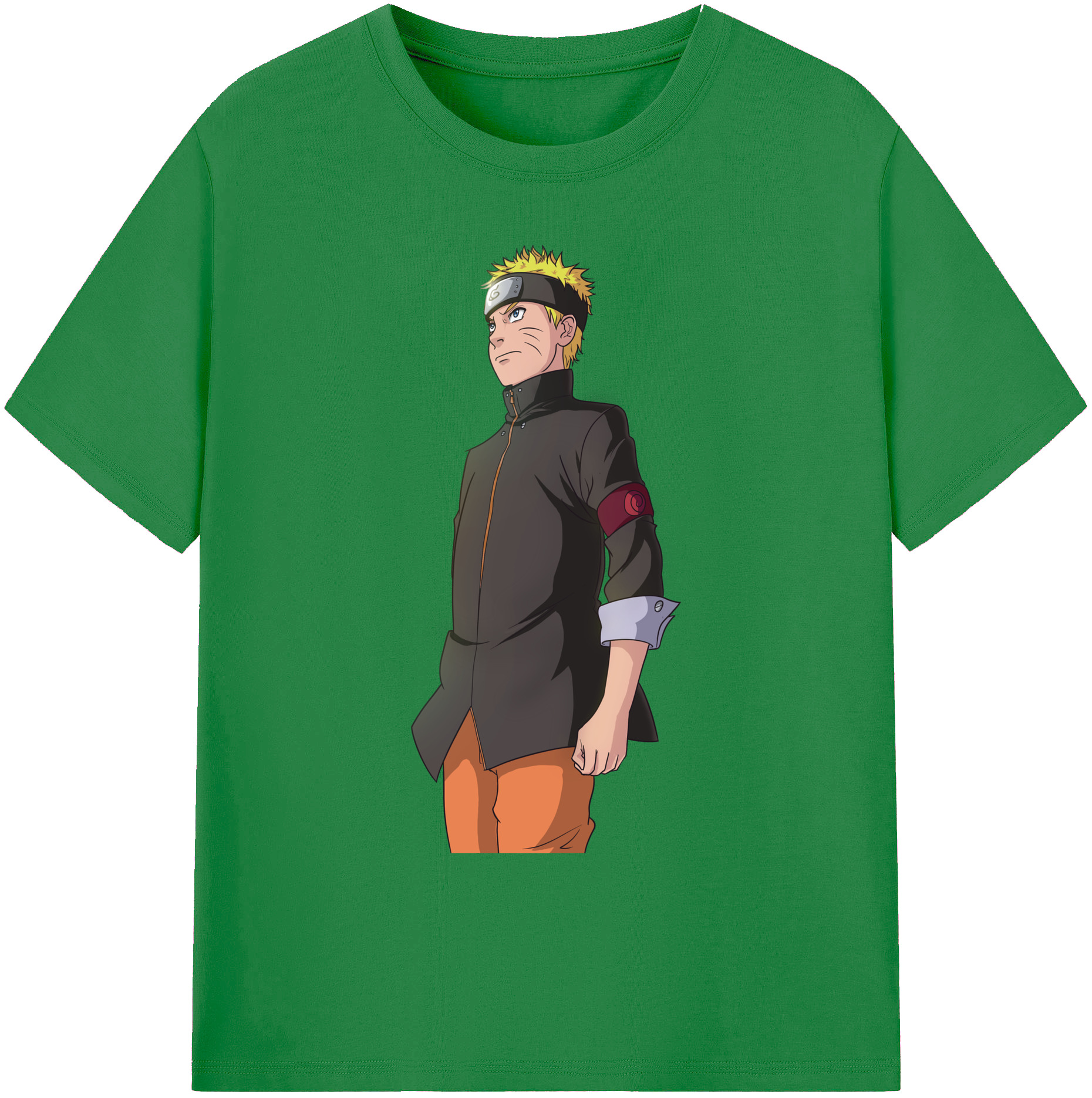 （画像用） NARUTO -ナルト- うずまき ナルト Uzumaki Naruto 綿100％ メンズ半袖Tシャツ｜肌触りやわらか＆通気性