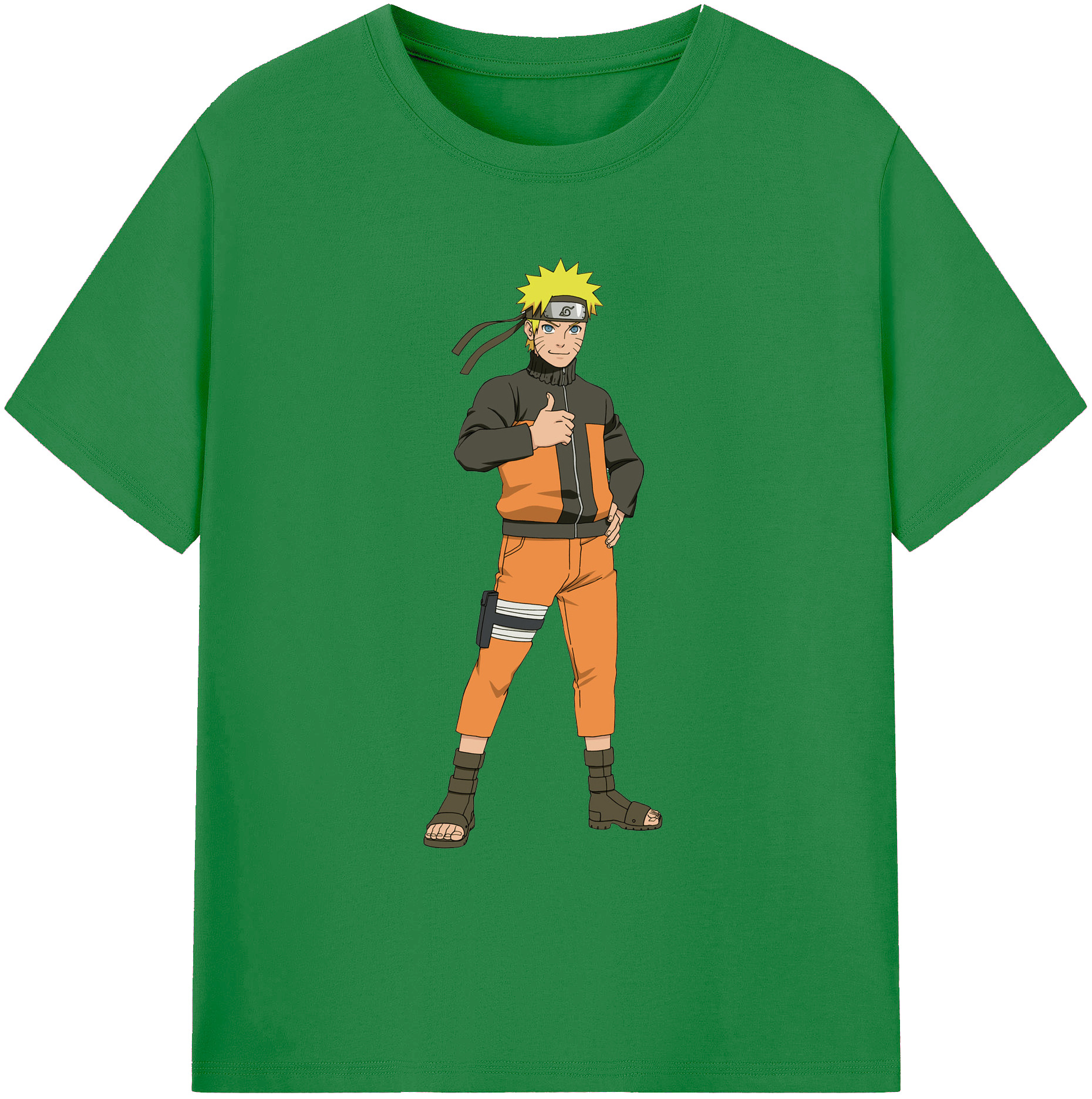 （画像用） NARUTO -ナルト- うずまき ナルト Uzumaki Naruto 綿100％ メンズ半袖Tシャツ｜肌触りやわらか＆通気性