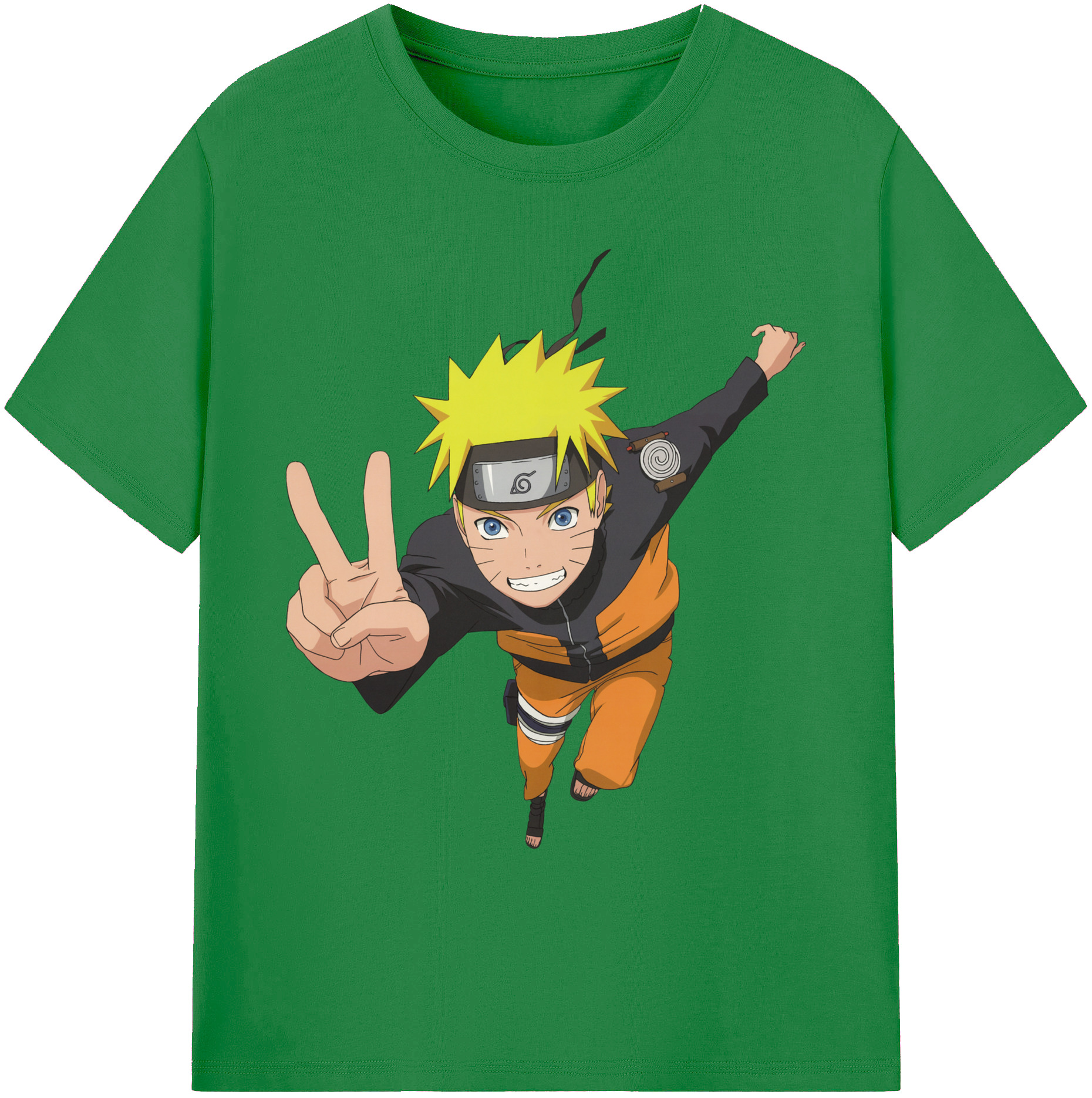 （画像用） NARUTO -ナルト- うずまき ナルト Uzumaki Naruto 綿100％ メンズ半袖Tシャツ｜肌触りやわらか＆通気性