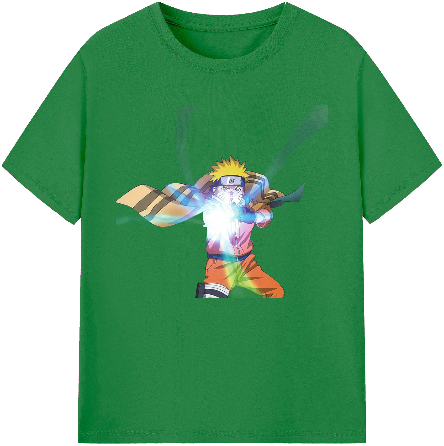 （画像用） NARUTO -ナルト- うずまき ナルト Uzumaki Naruto 綿100％ メンズ半袖Tシャツ｜肌触りやわらか＆通気性