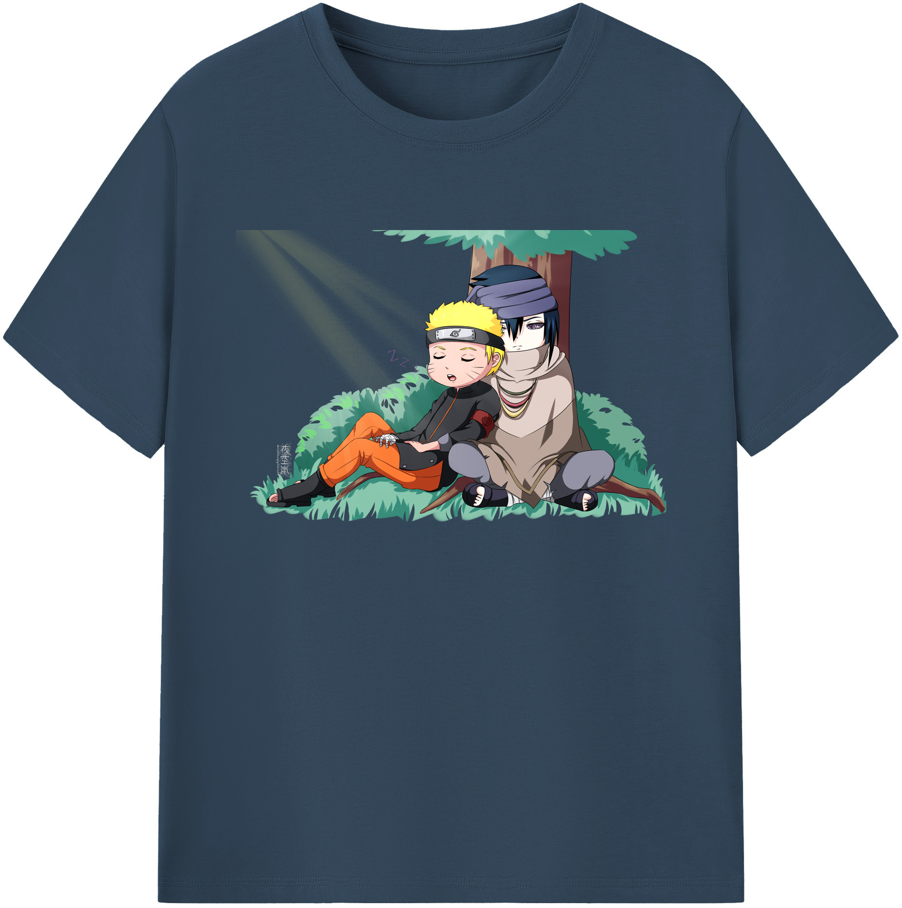 （画像用） NARUTO -ナルト- うずまき ナルト Uzumaki Naruto 綿100％ メンズ半袖Tシャツ｜肌触りやわらか＆通気性