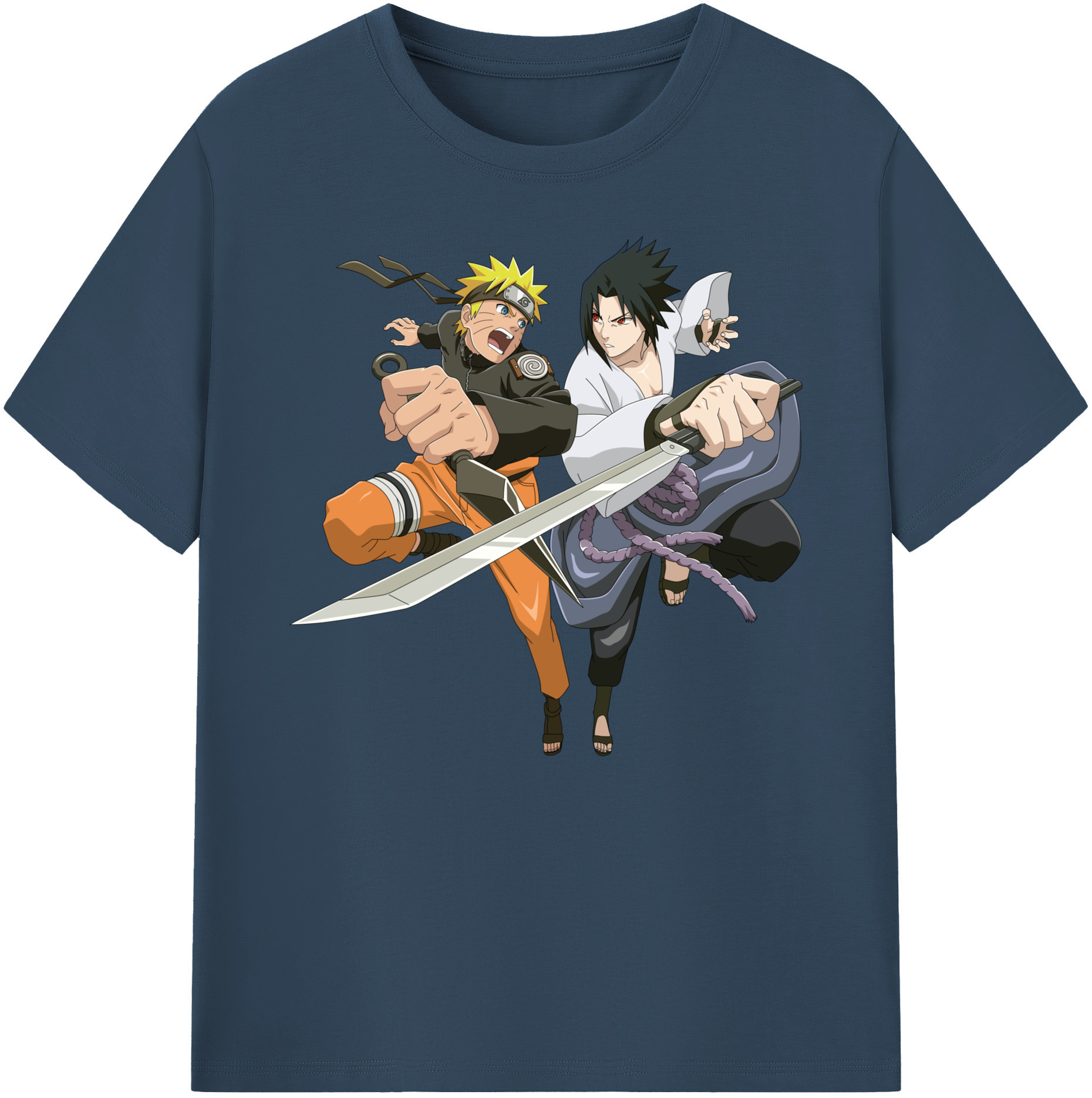 （画像用） NARUTO -ナルト- うずまき ナルト Uzumaki Naruto 綿100％ メンズ半袖Tシャツ｜肌触りやわらか＆通気性