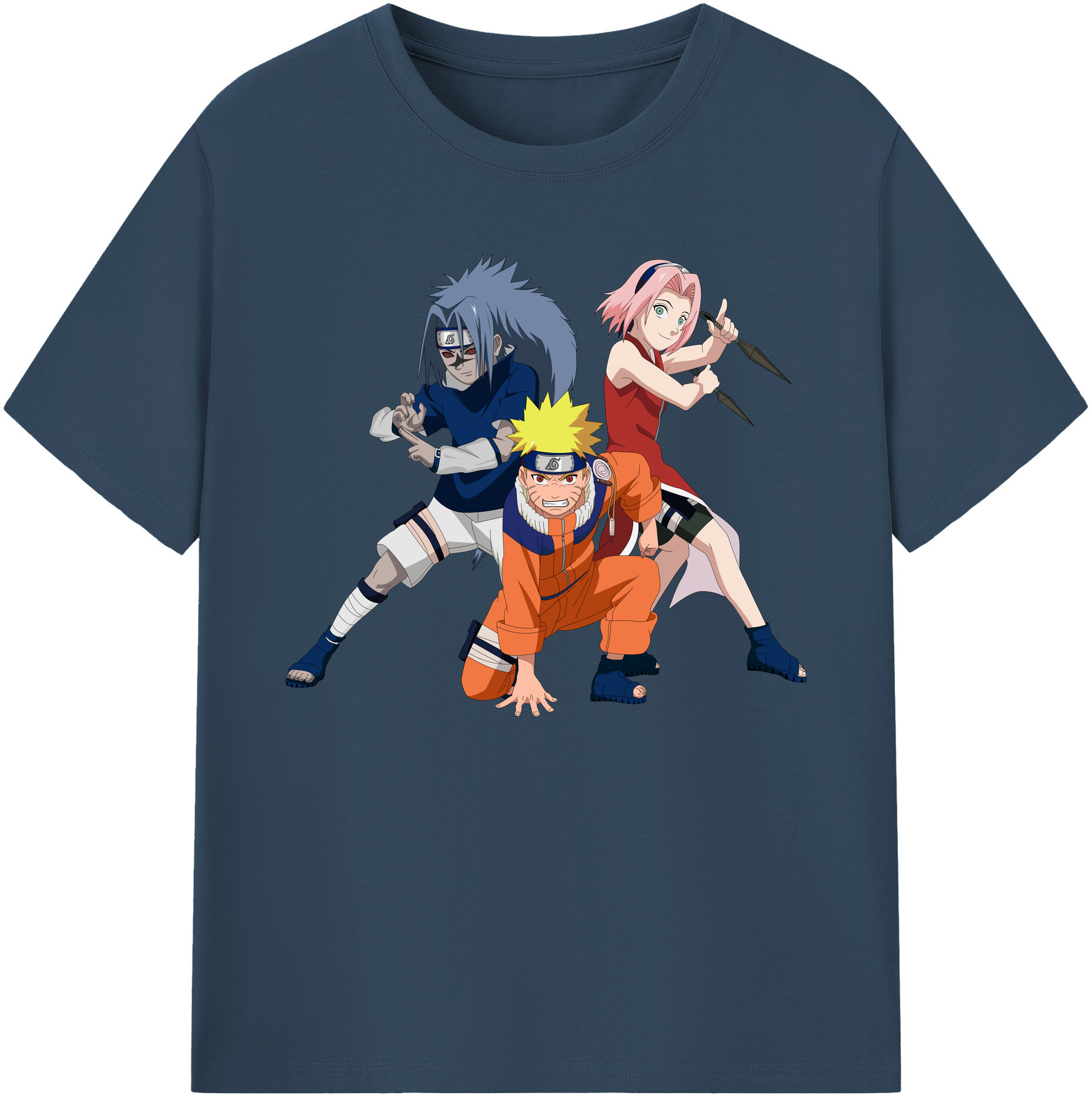 （画像用） NARUTO -ナルト- うずまき ナルト Uzumaki Naruto 綿100％ メンズ半袖Tシャツ｜肌触りやわらか＆通気性