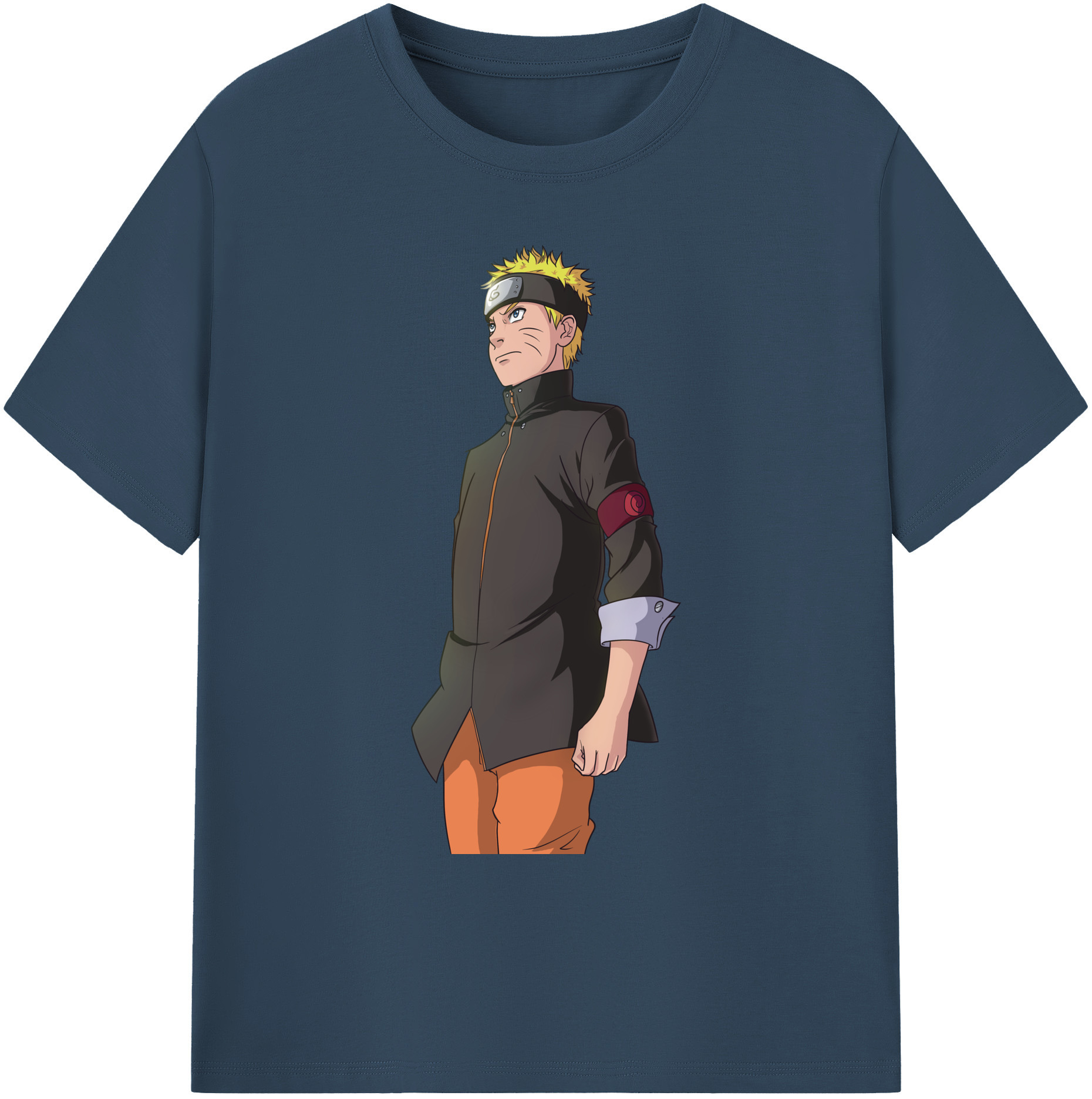 （画像用） NARUTO -ナルト- うずまき ナルト Uzumaki Naruto 綿100％ メンズ半袖Tシャツ｜肌触りやわらか＆通気性