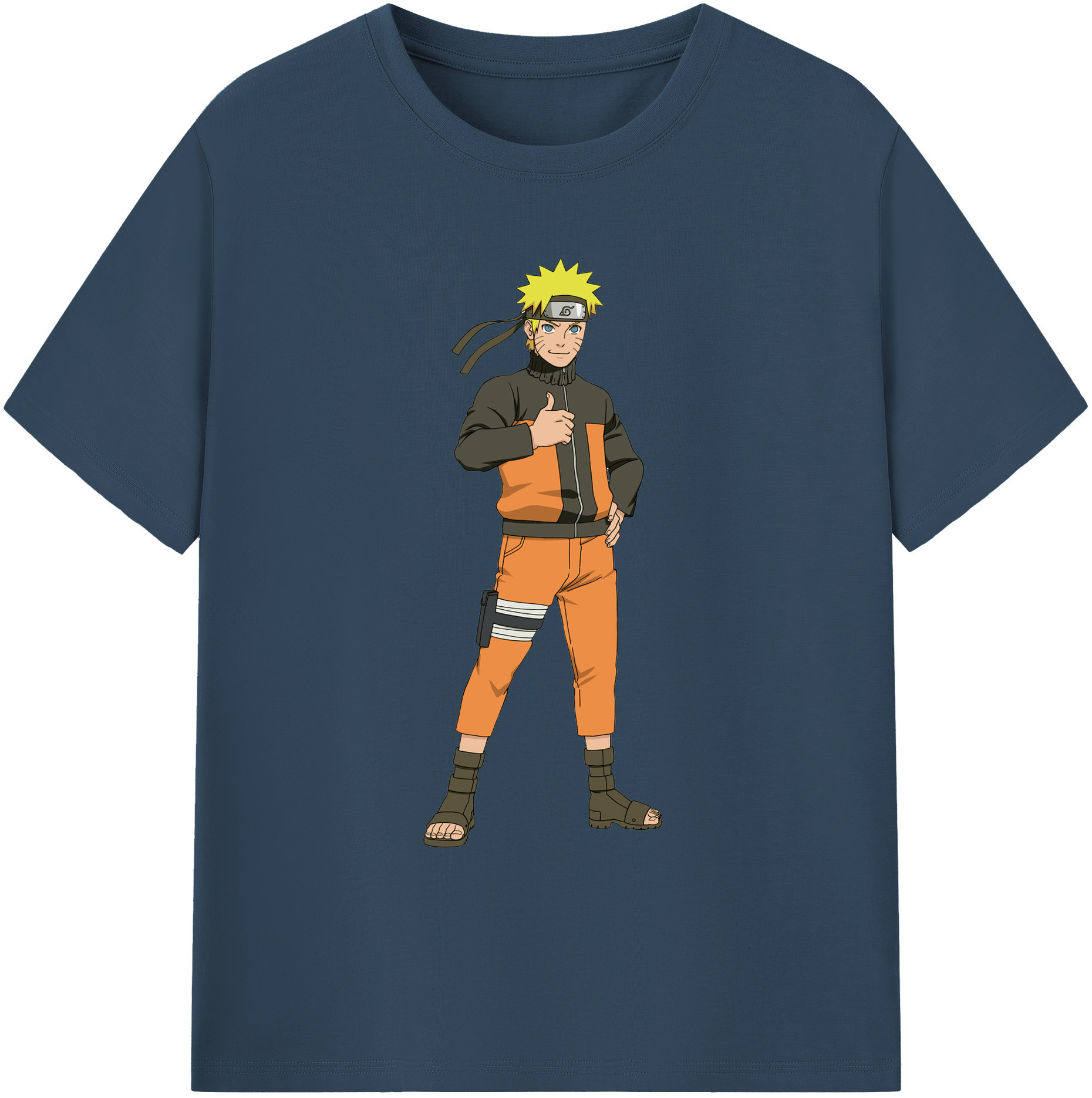 （画像用） NARUTO -ナルト- うずまき ナルト Uzumaki Naruto 綿100％ メンズ半袖Tシャツ｜肌触りやわらか＆通気性