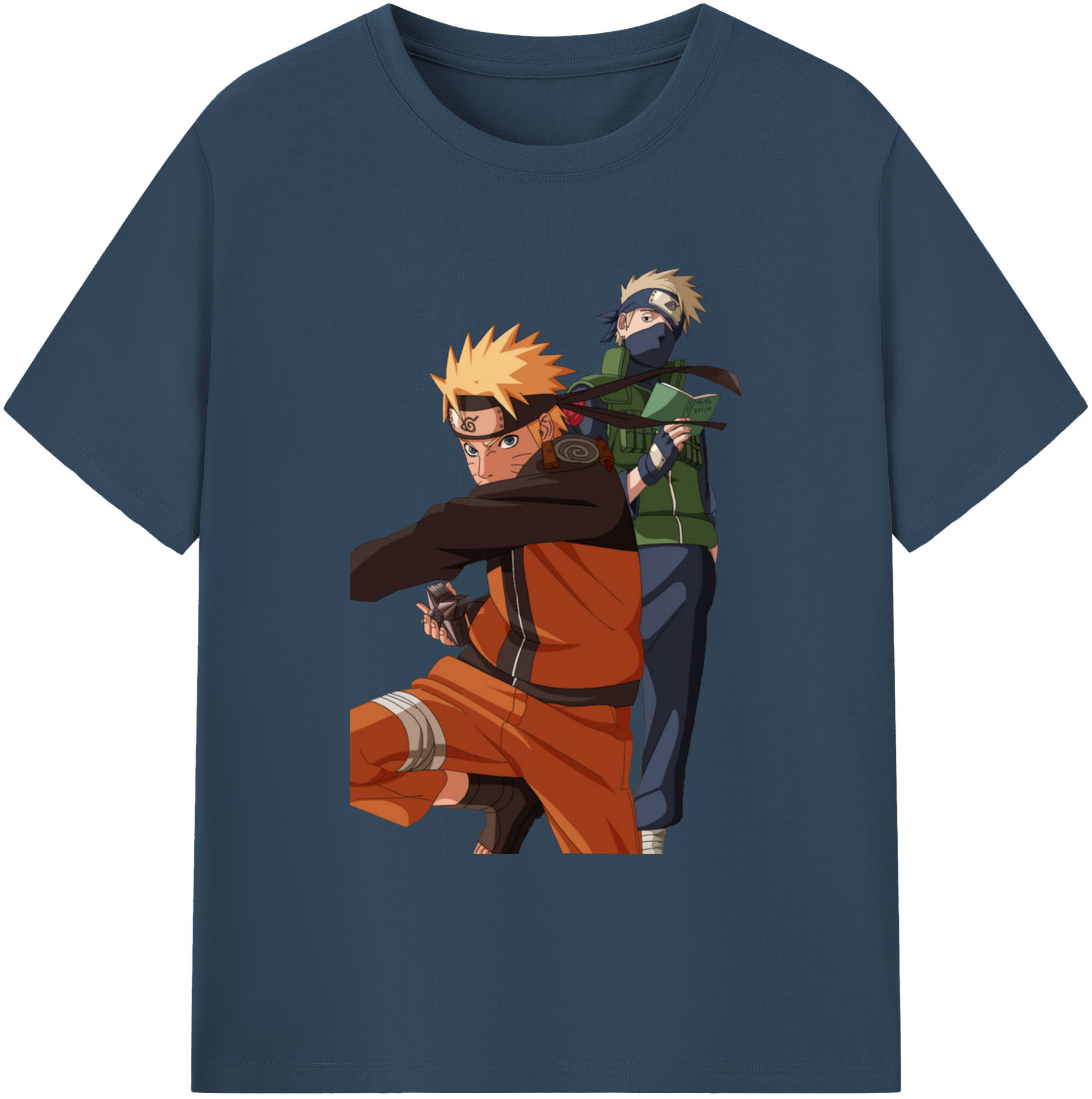 （画像用） NARUTO -ナルト- うずまき ナルト Uzumaki Naruto 綿100％ メンズ半袖Tシャツ｜肌触りやわらか＆通気性