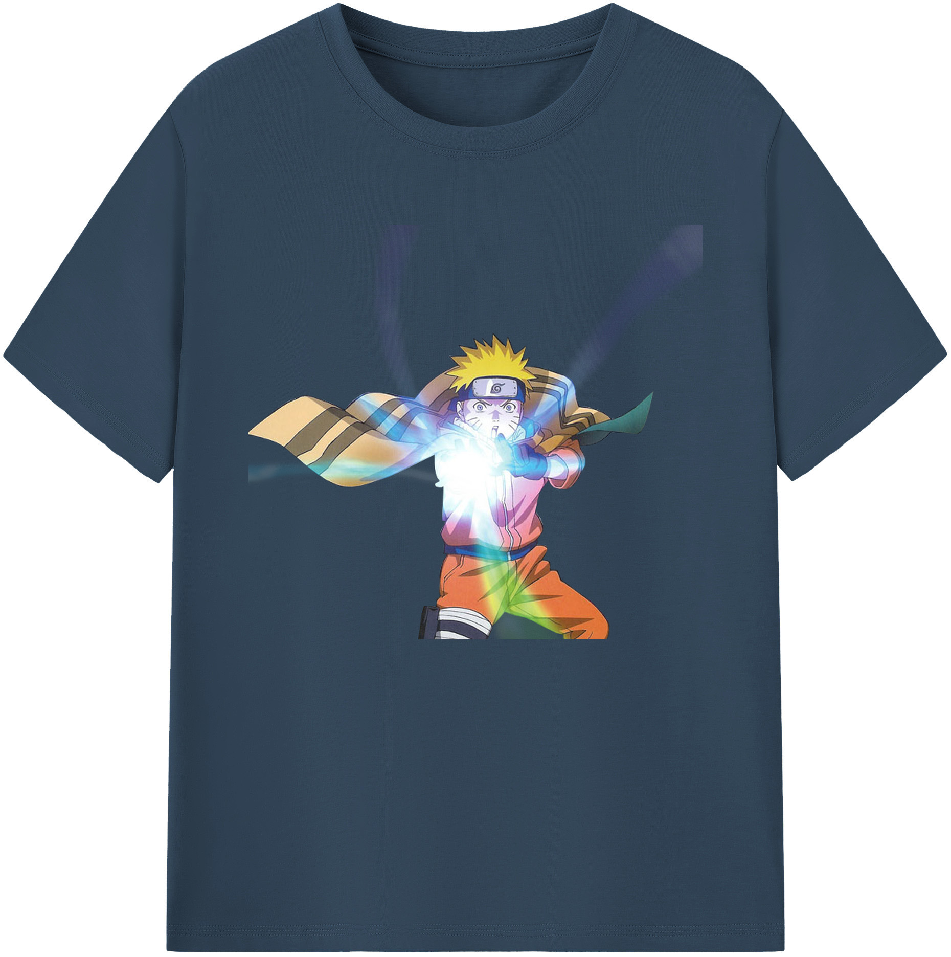 （画像用） NARUTO -ナルト- うずまき ナルト Uzumaki Naruto 綿100％ メンズ半袖Tシャツ｜肌触りやわらか＆通気性