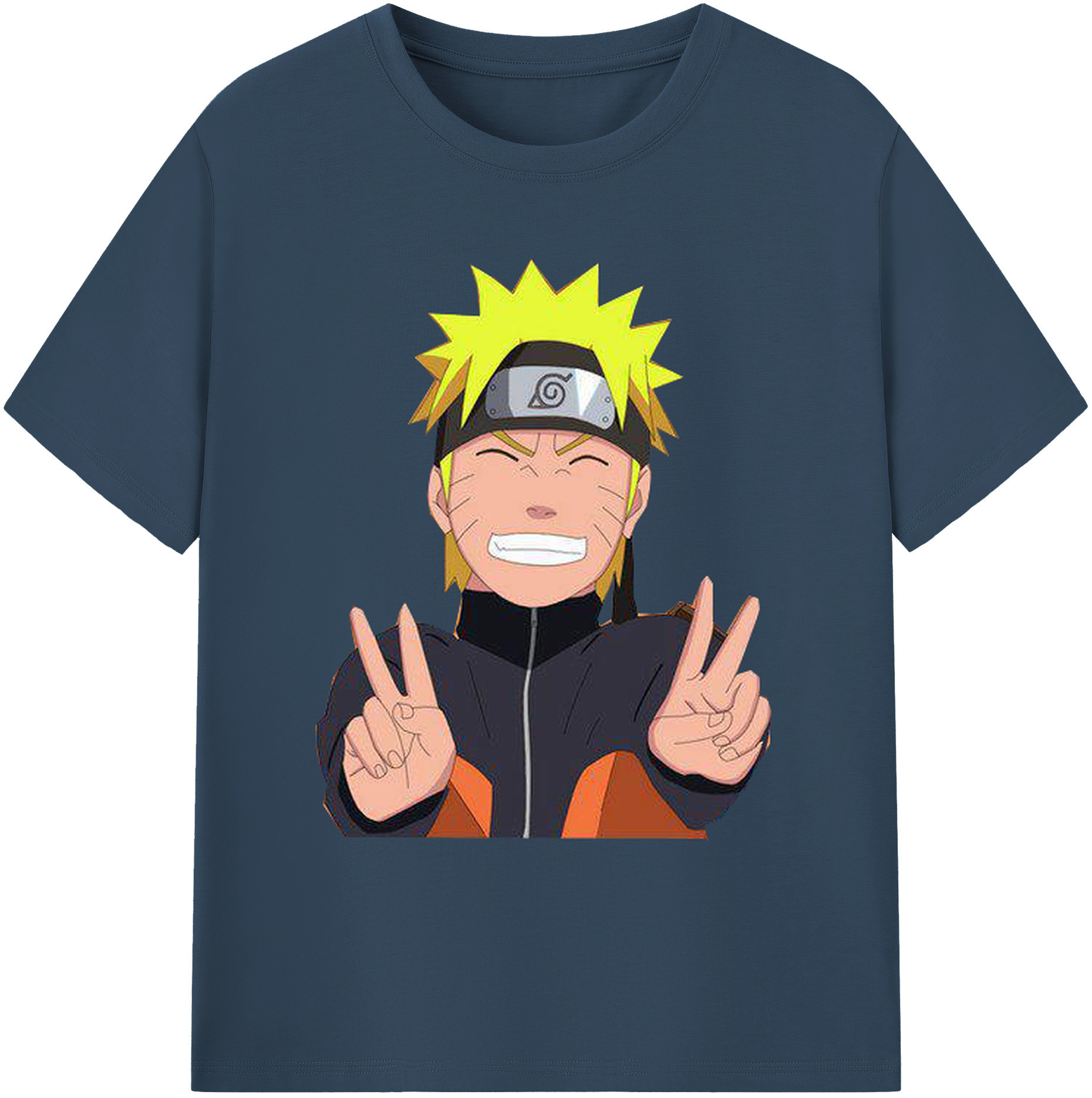 （画像用） NARUTO -ナルト- うずまき ナルト Uzumaki Naruto 綿100％ メンズ半袖Tシャツ｜肌触りやわらか＆通気性