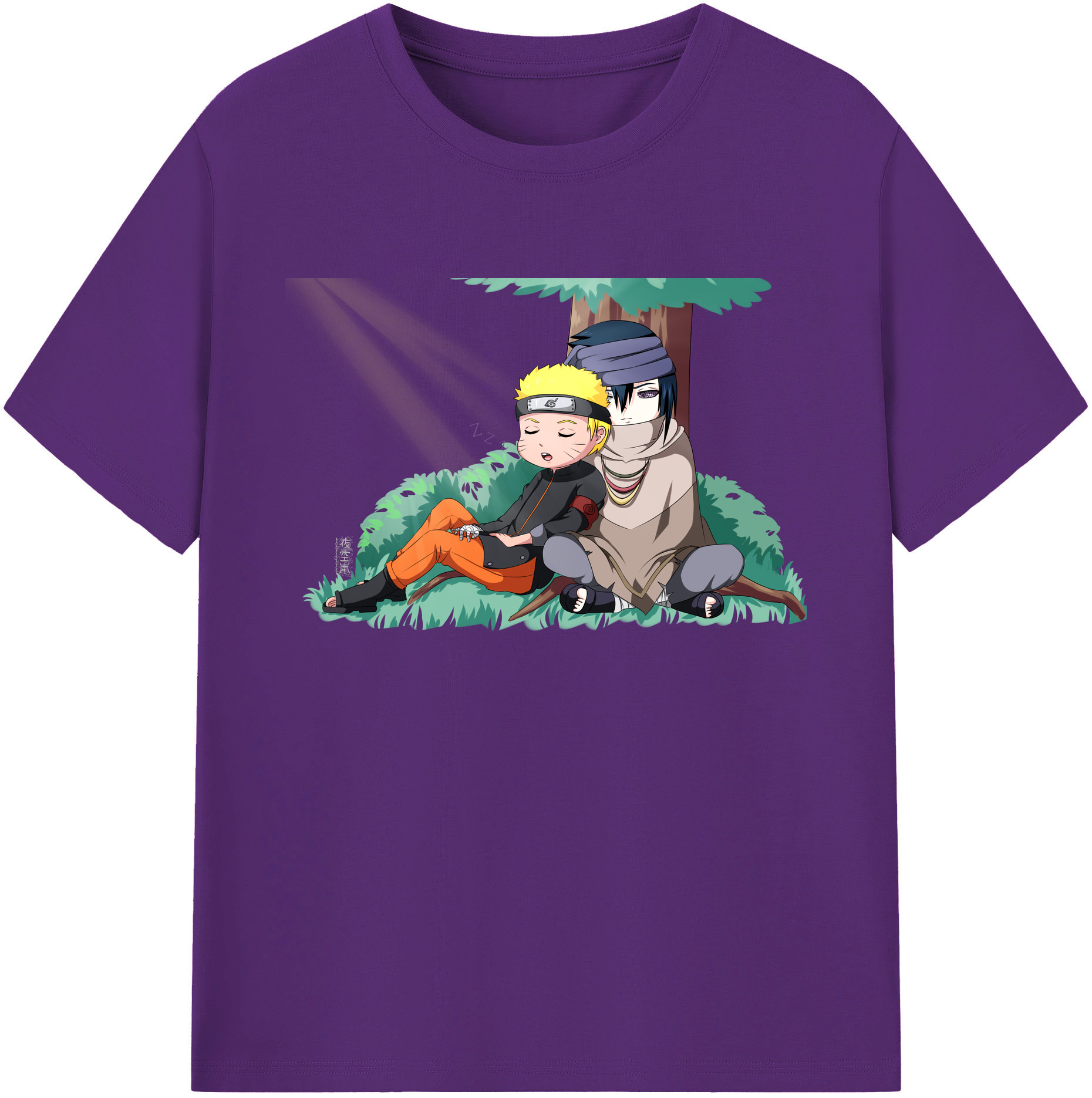 （画像用） NARUTO -ナルト- うずまき ナルト Uzumaki Naruto 綿100％ メンズ半袖Tシャツ｜肌触りやわらか＆通気性