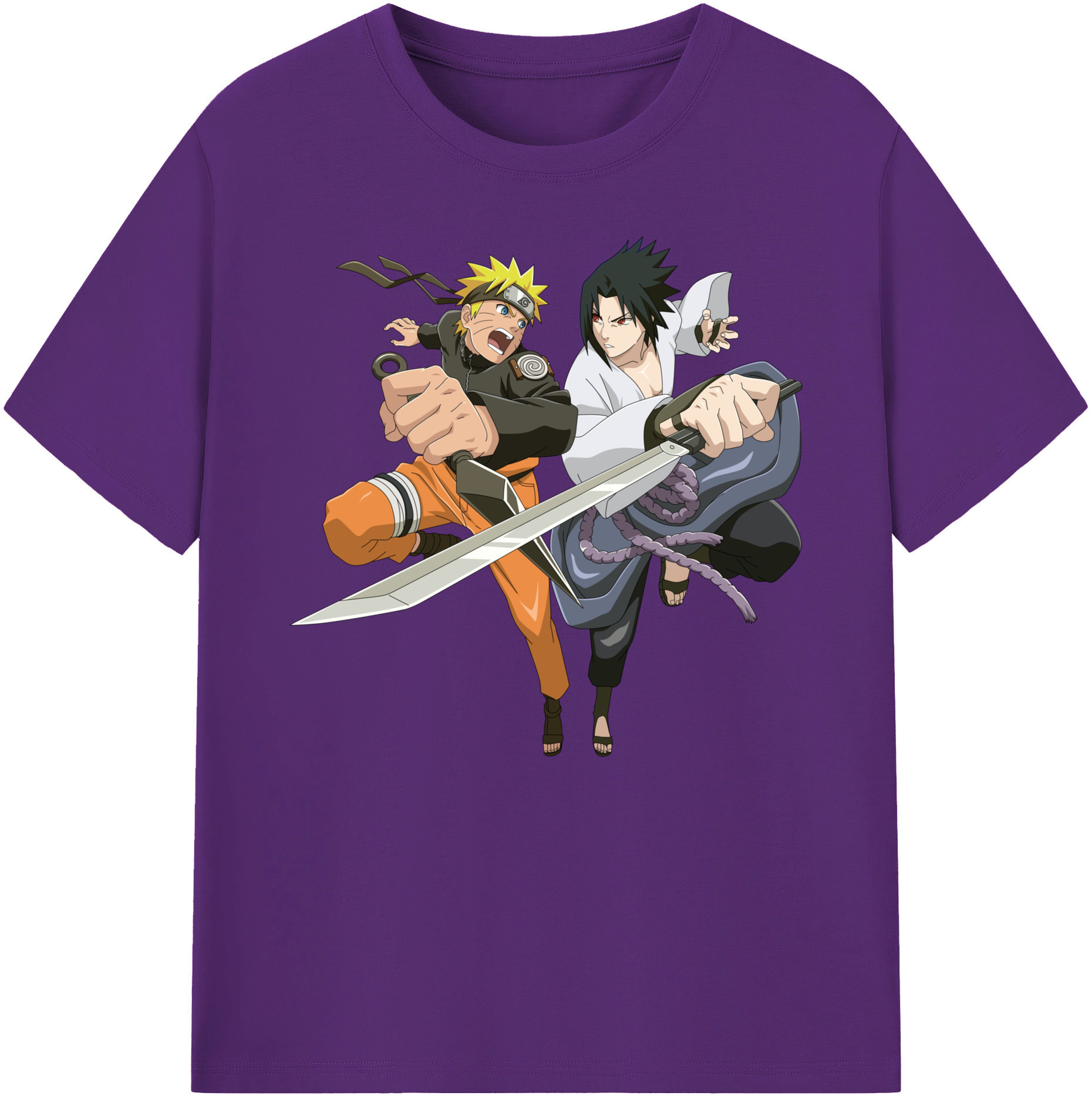 （画像用） NARUTO -ナルト- うずまき ナルト Uzumaki Naruto 綿100％ メンズ半袖Tシャツ｜肌触りやわらか＆通気性